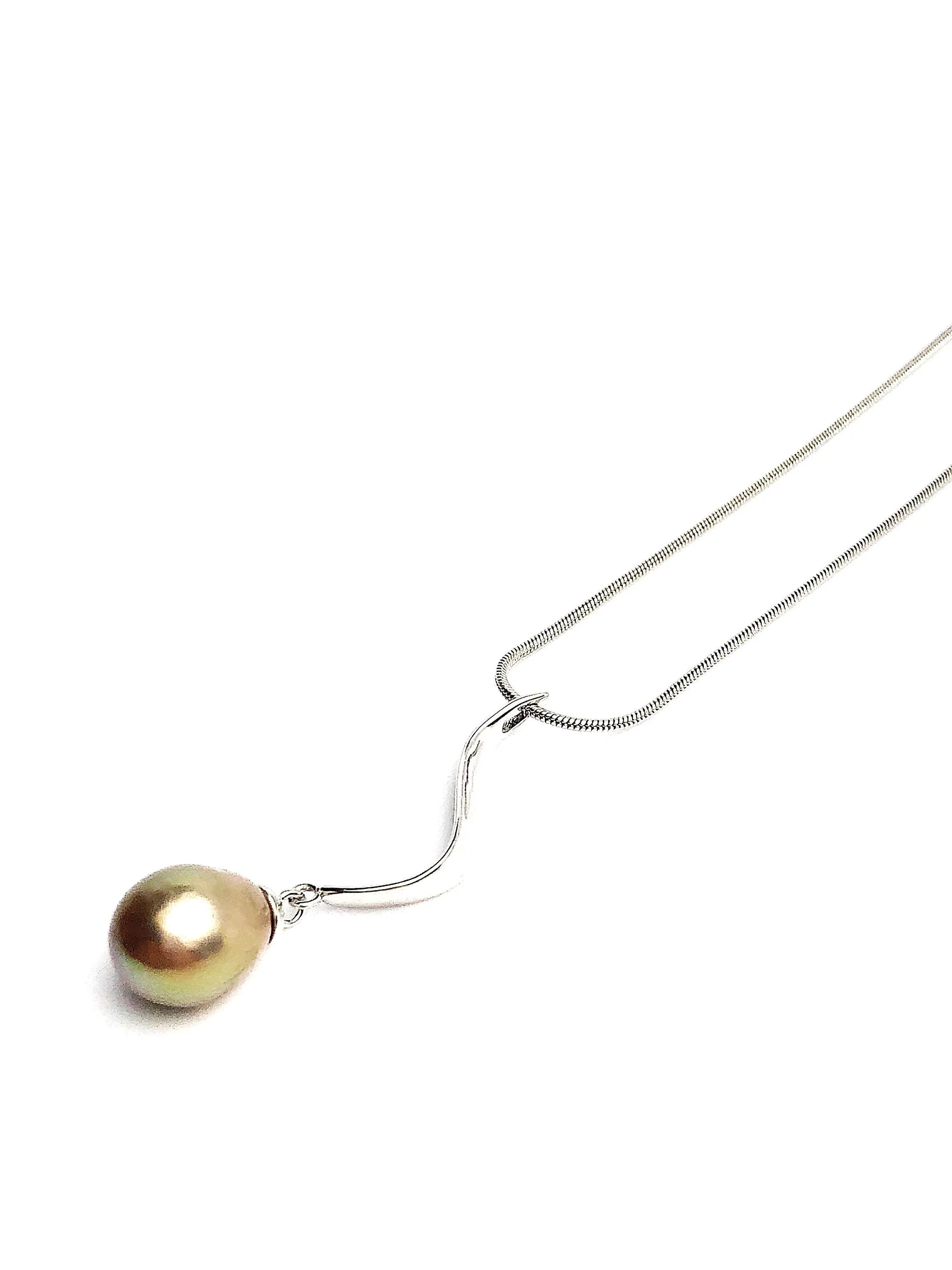 Sterling Silver Pearl Pendant Setting - SP46. Setting only. No pearl included.