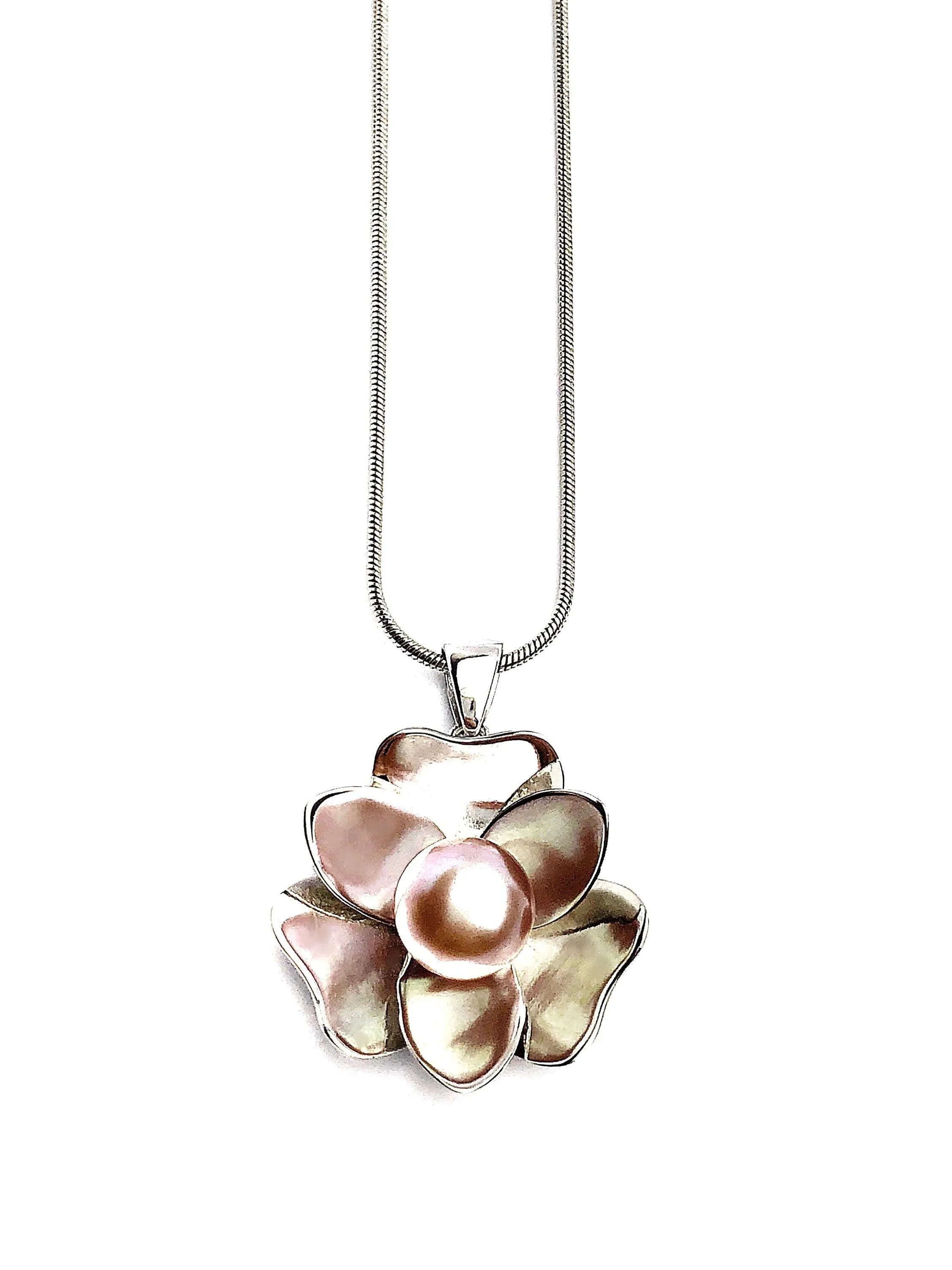 Sterling Silver Pearl Pendant Setting - SP51. Setting only. No pearl included.