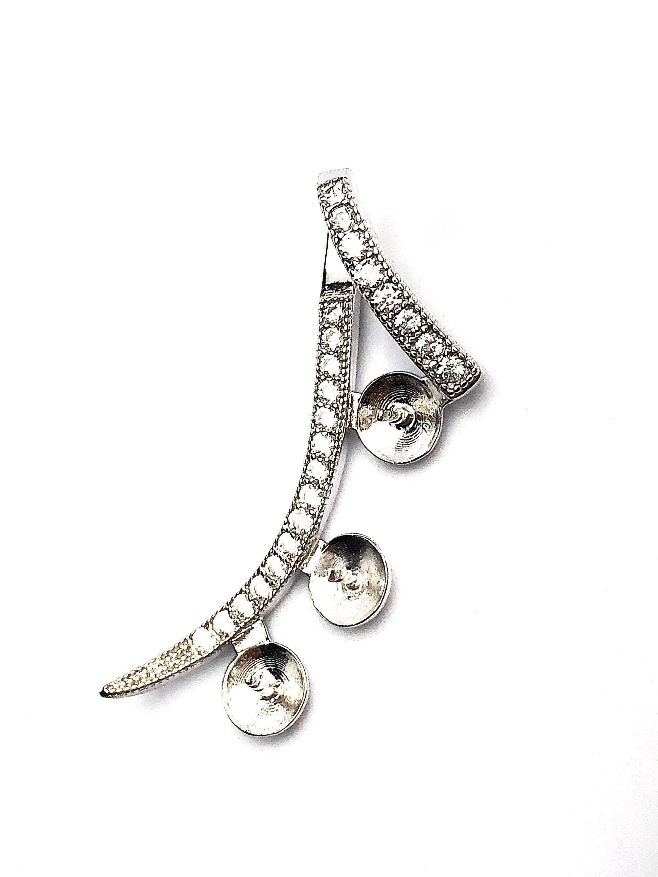 Sterling Silver Pearl Pendant Setting - SP61. Setting only. No pearl included.