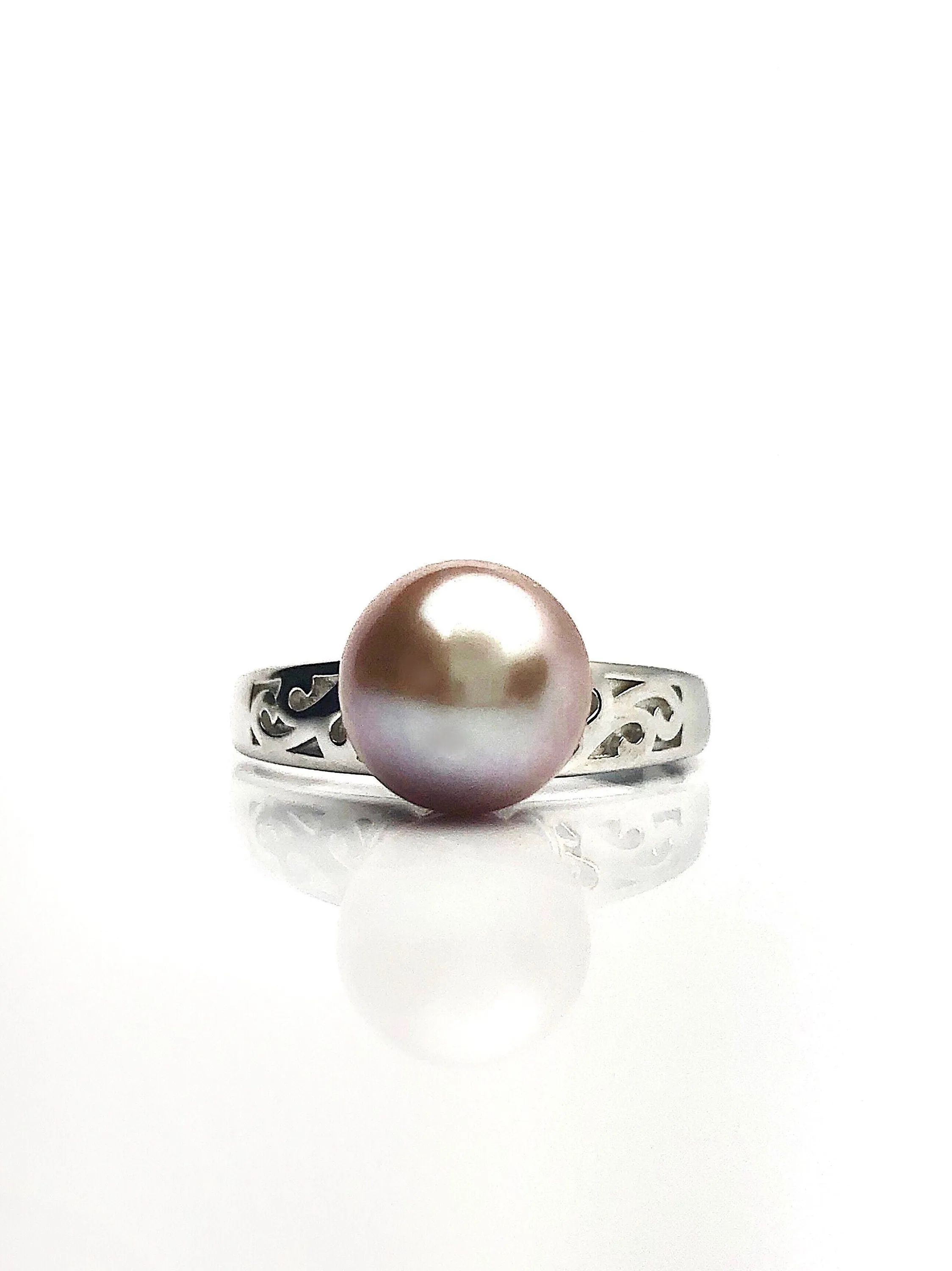Sterling Silver Pearl Ring Setting - SR08. Setting only. No pearl included.