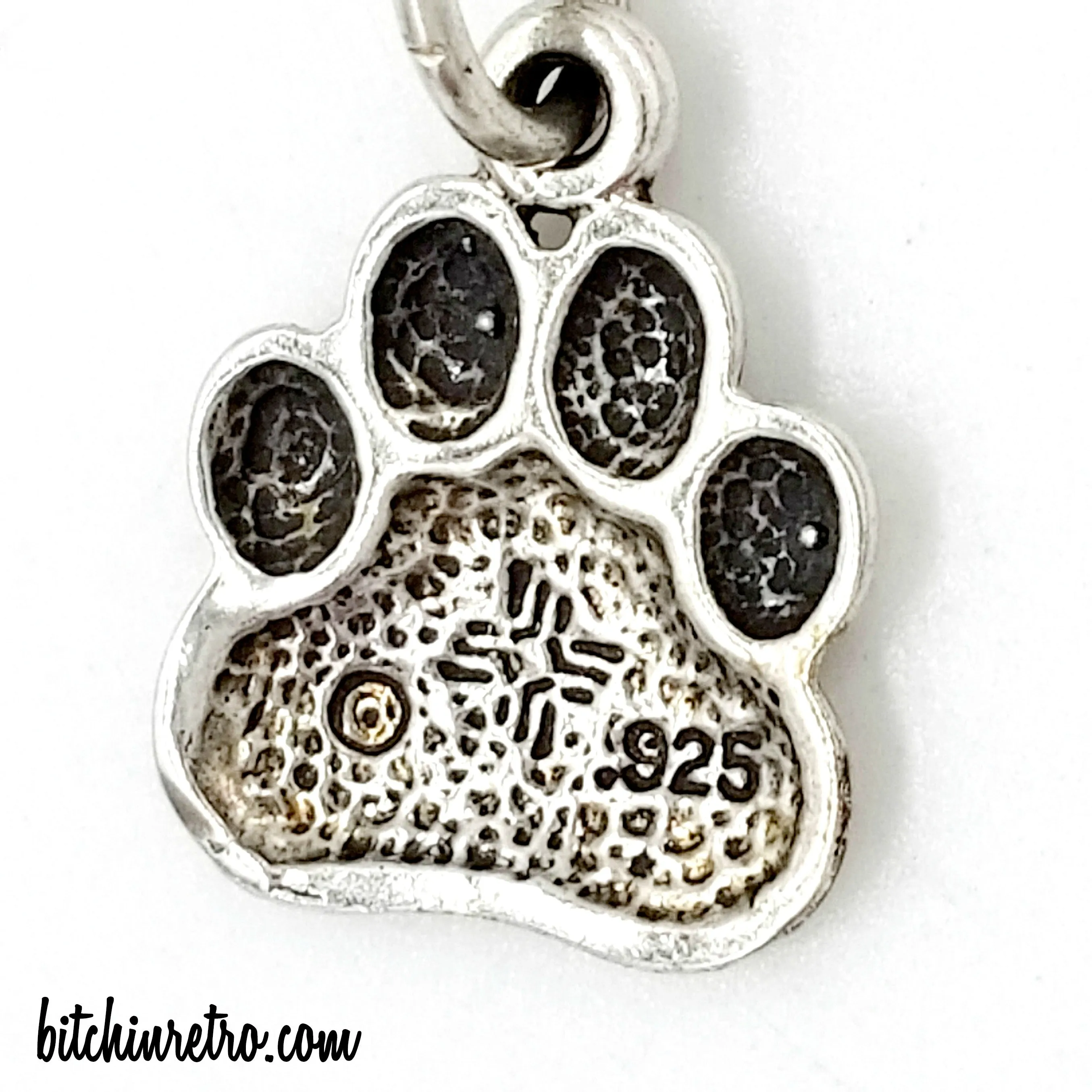 Sterling Silver Tiger Paw Print Earrings - LSU Clemson or Mizzou Team Spirit