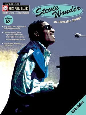 STEVIE WONDER JAZZ PLAYALONG V52 BK/CD