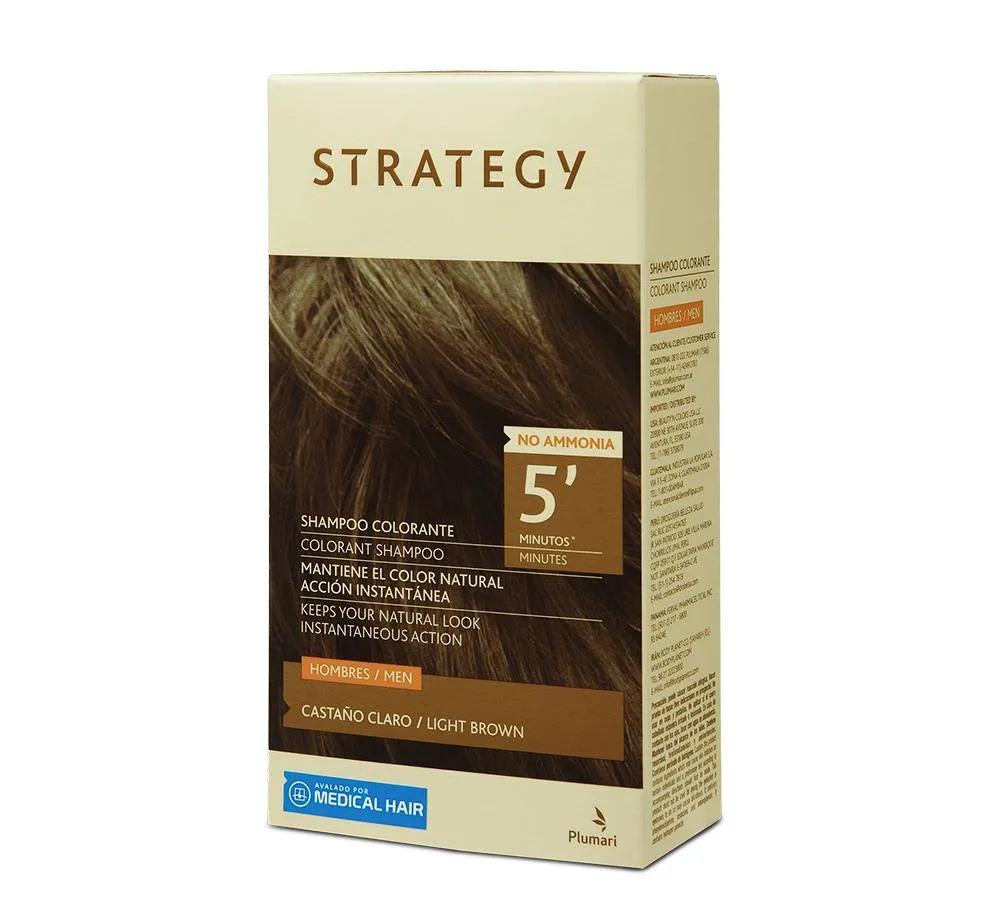 STRATEGY Shampoo Color Castaño Claro Efecto Inmediato
