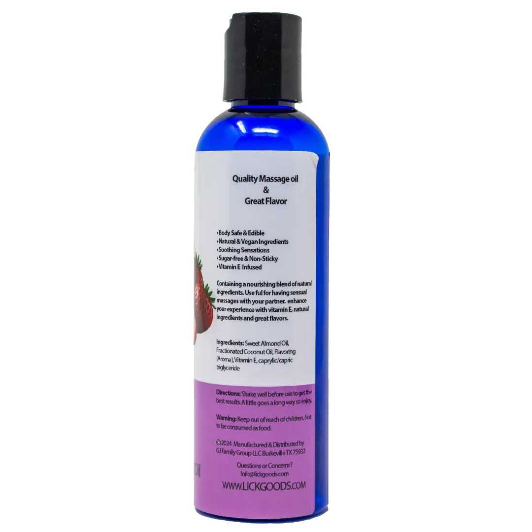 Strawberries and Cream Flavored Massage Oil