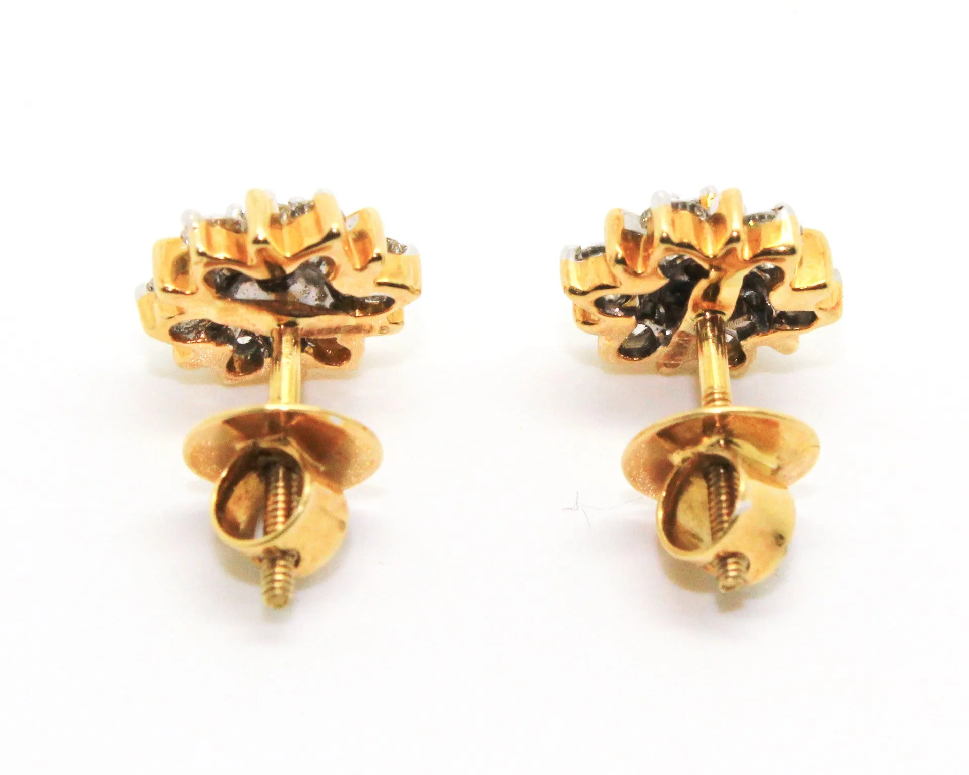 Sunburst Halo Diamond Earring Ad No. 0128
