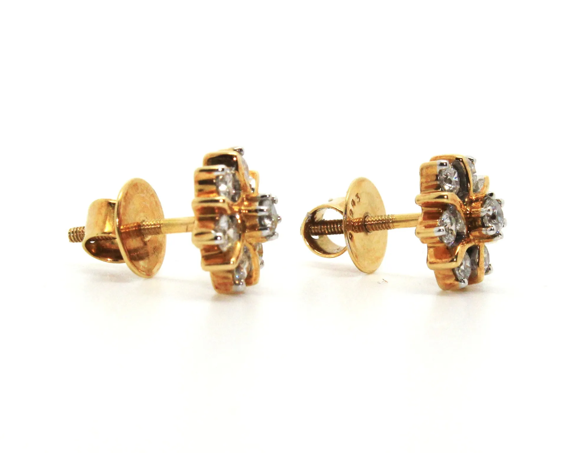 Sunburst Halo Diamond Earring Ad No. 0128