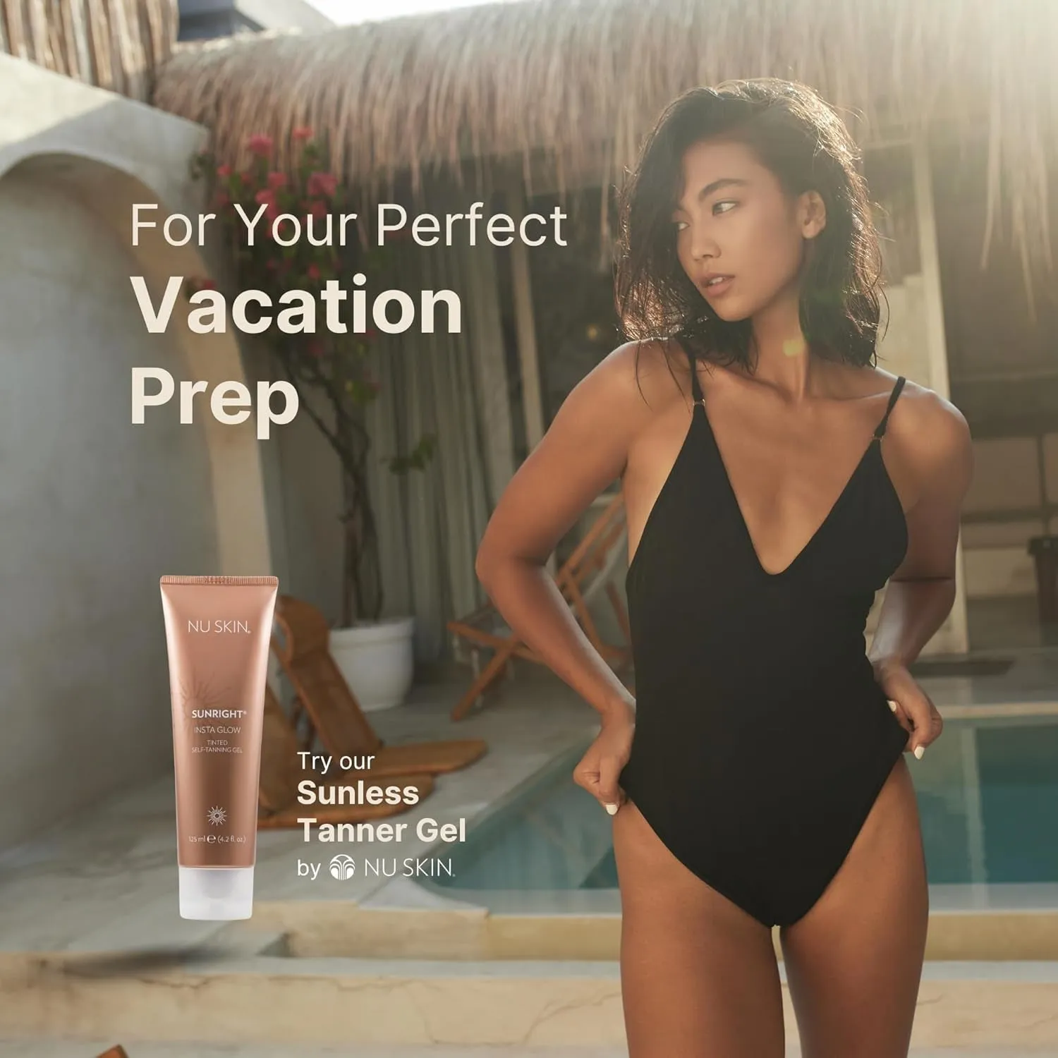 Sunright Insta Glow Self Tanner Gel | 4.2 Oz | Summer Tan | Face & Body Bronzer | Beauty & Skin Care | Vitamin E & Avocado Oil & Amino Acids