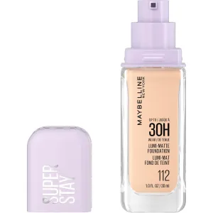 Super Stay Lumi-Matte Foundation, Lightweight and Buildable Full Coverage Foundation Makeup for up to 30HR Wear, 112, 1 Count