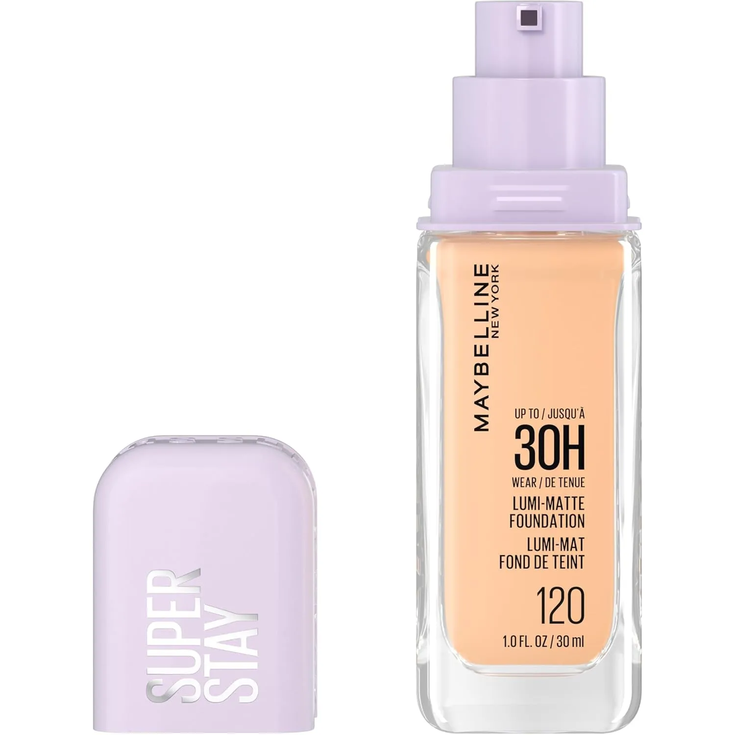 Super Stay Lumi-Matte Foundation, Lightweight and Buildable Full Coverage Foundation Makeup for up to 30HR Wear, 112, 1 Count