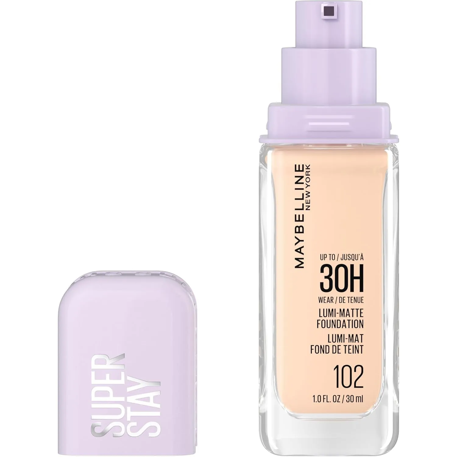 Super Stay Lumi-Matte Foundation, Lightweight and Buildable Full Coverage Foundation Makeup for up to 30HR Wear, 112, 1 Count