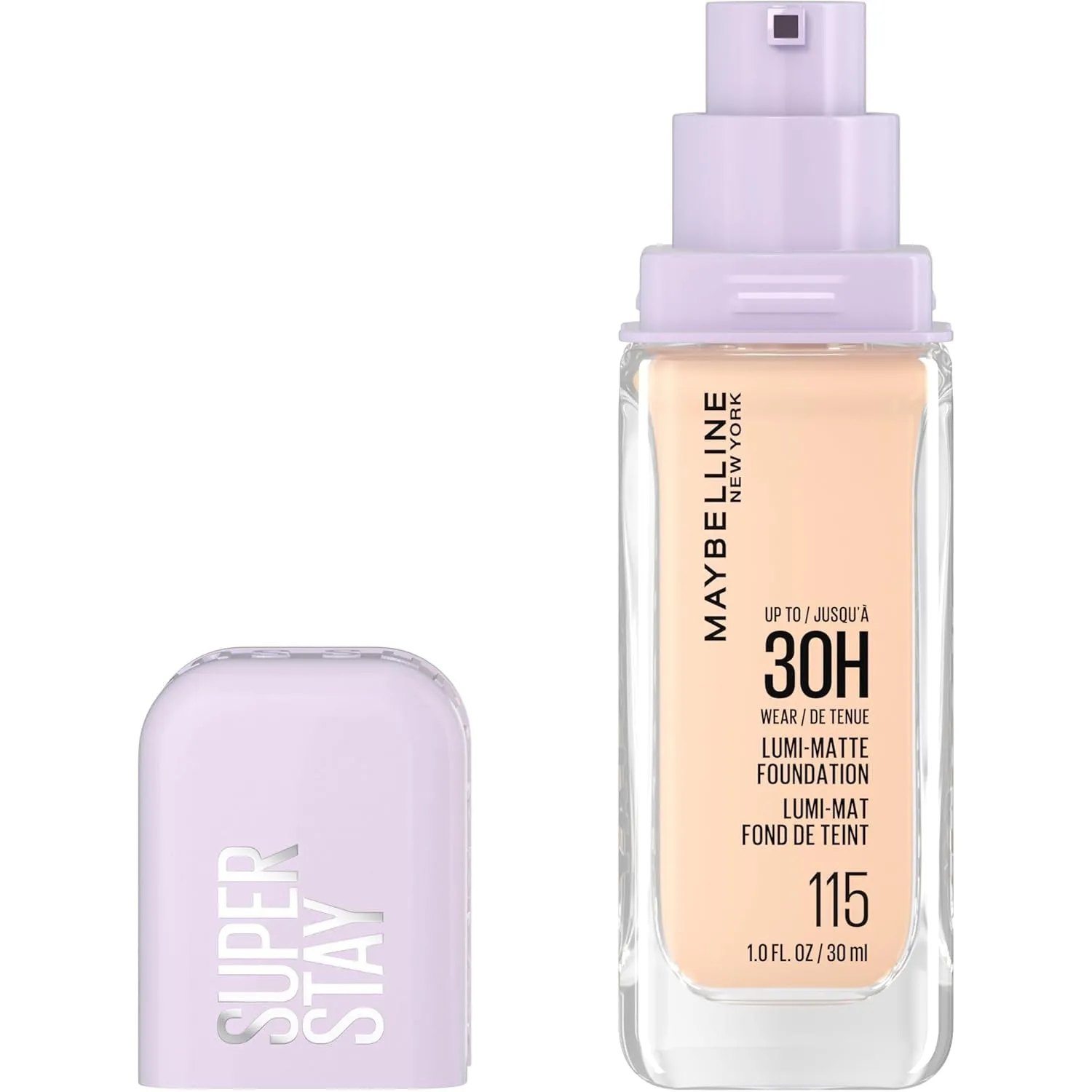 Super Stay Lumi-Matte Foundation, Lightweight and Buildable Full Coverage Foundation Makeup for up to 30HR Wear, 112, 1 Count
