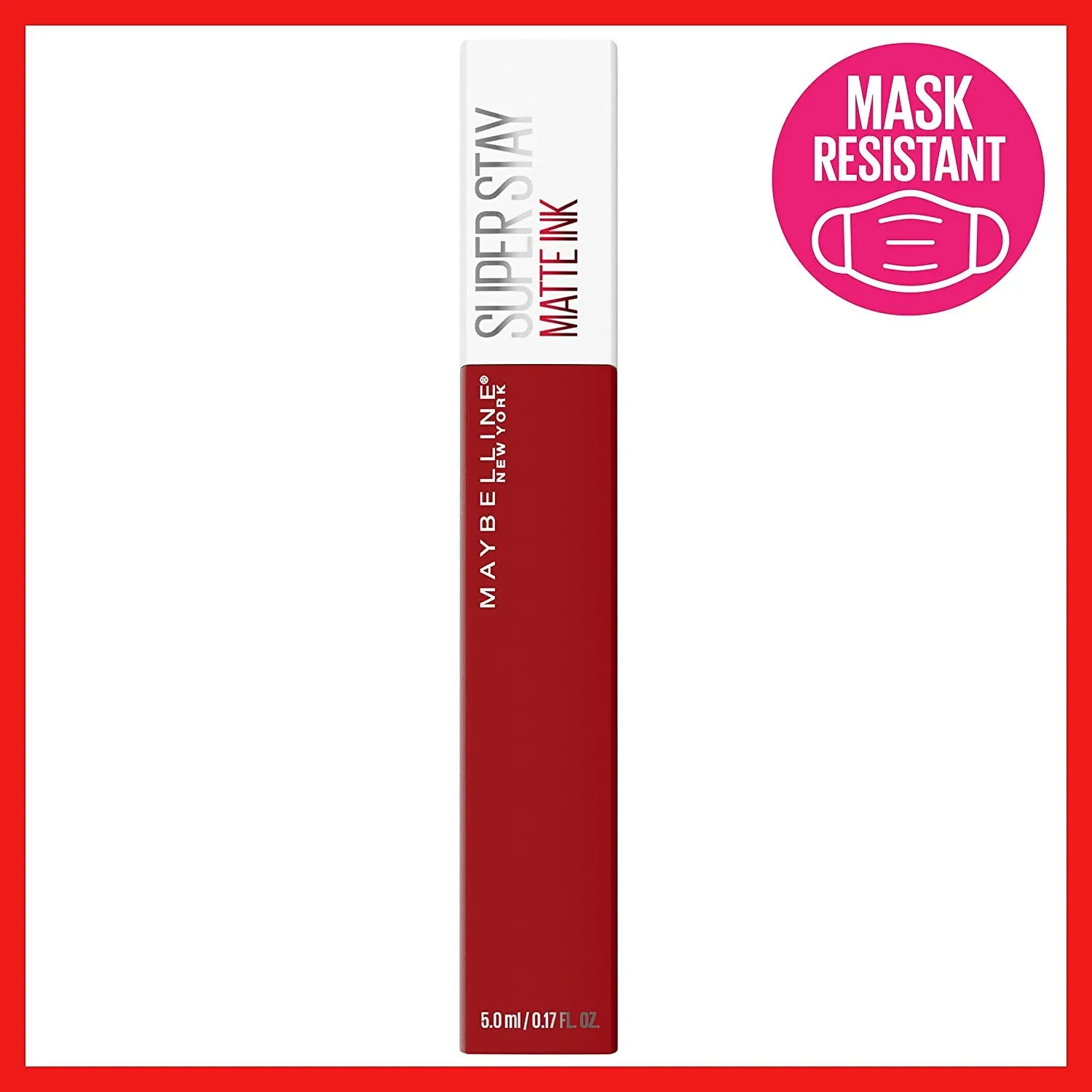 Super Stay Matte Ink Liquid Lipstick Makeup, Long Lasting High Impact Color, up to 16H Wear, Exhilarator, Ruby Red, 1 Count