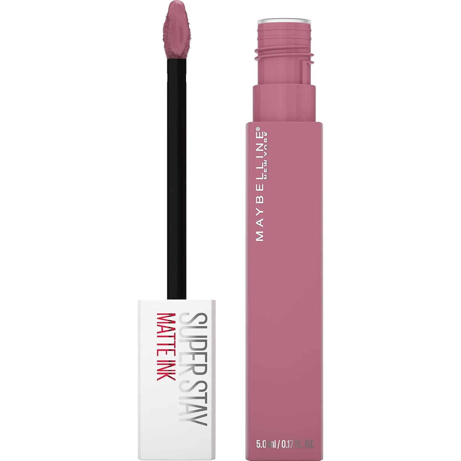 Super Stay Matte Ink Liquid Lipstick Makeup, Long Lasting High Impact Color, up to 16H Wear, Seductress, Light Rosey Nude, 1 Count