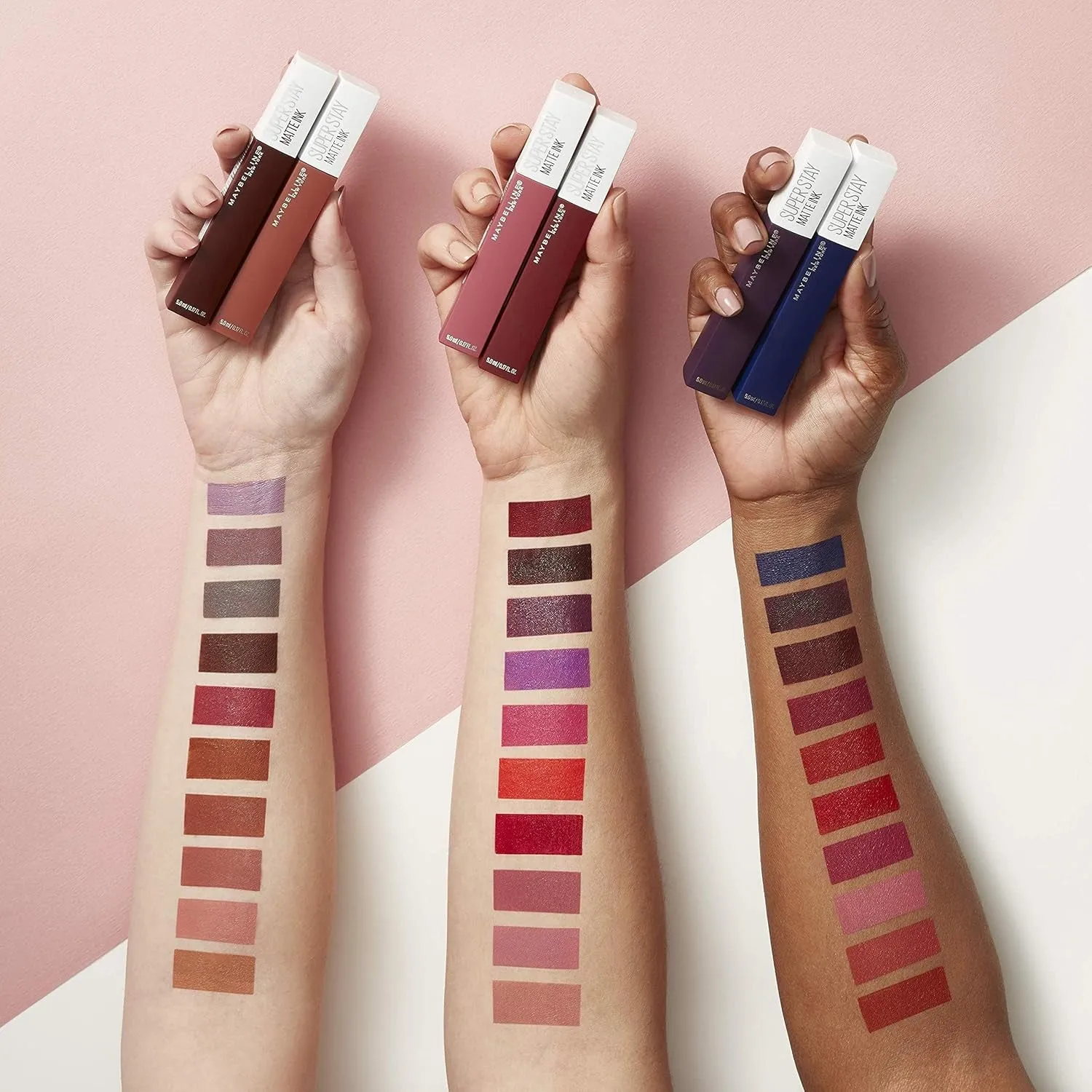 Super Stay Matte Ink Liquid Lipstick Makeup, Long Lasting High Impact Color, up to 16H Wear, Seductress, Light Rosey Nude, 1 Count
