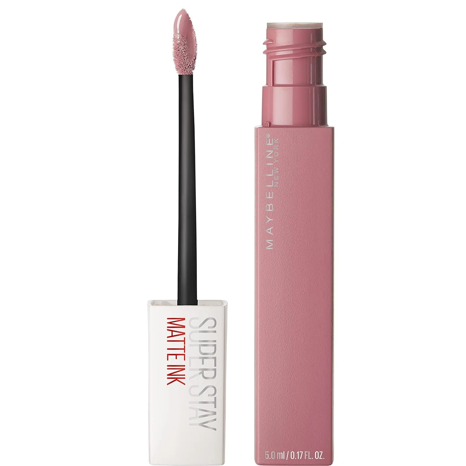 Super Stay Matte Ink Liquid Lipstick Makeup, Long Lasting High Impact Color, up to 16H Wear, Seductress, Light Rosey Nude, 1 Count