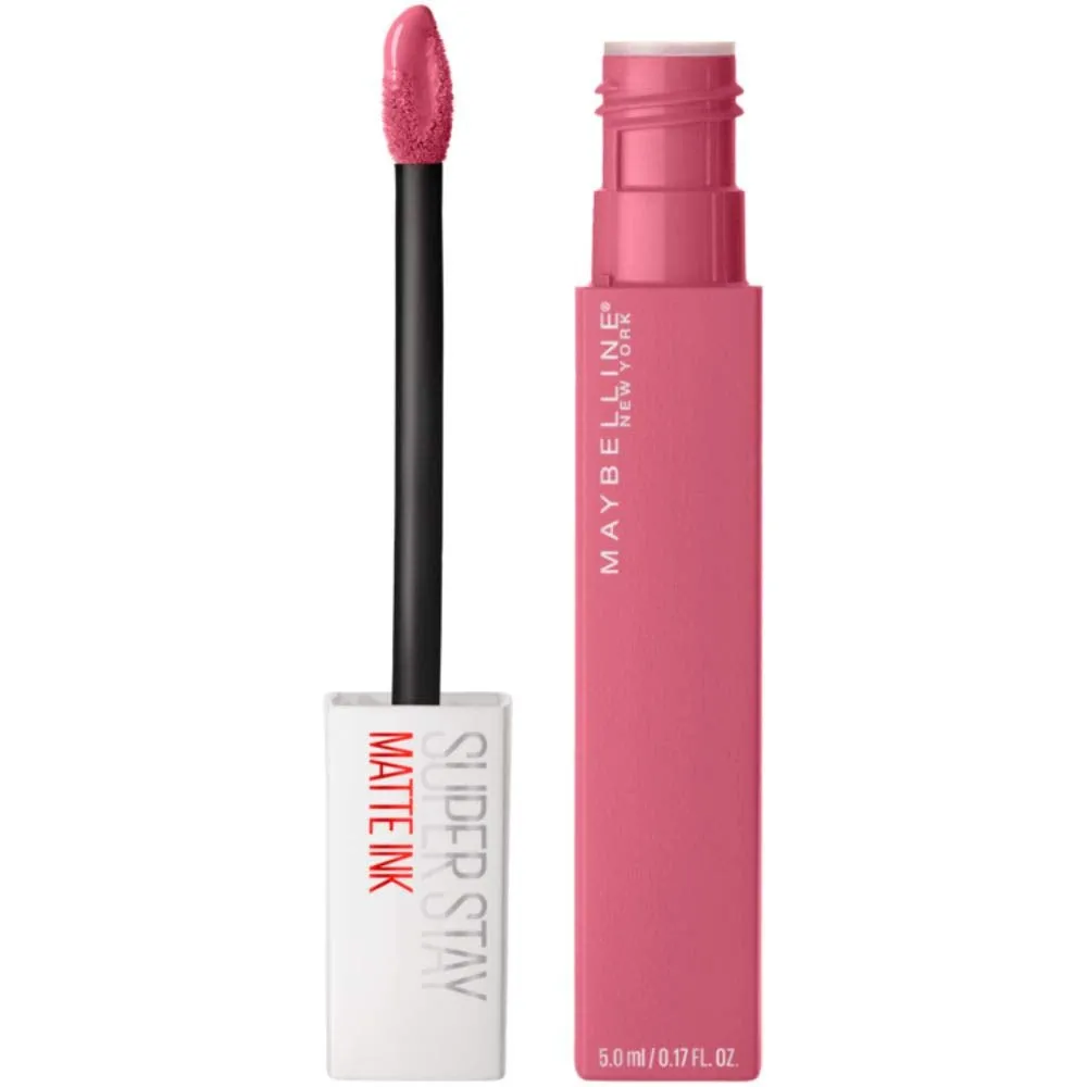 Super Stay Matte Ink Liquid Lipstick Makeup, Long Lasting High Impact Color, up to 16H Wear, Seductress, Light Rosey Nude, 1 Count