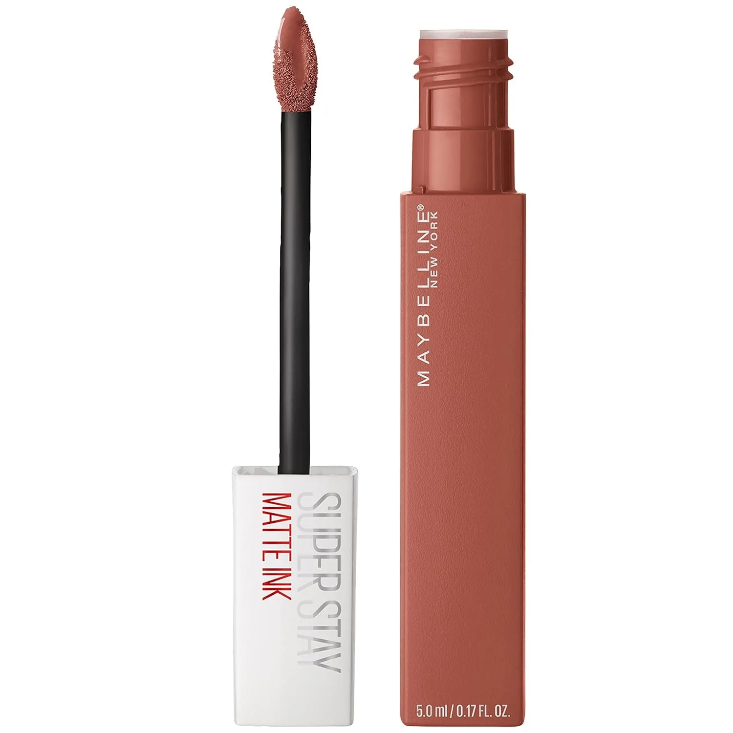 Super Stay Matte Ink Liquid Lipstick Makeup, Long Lasting High Impact Color, up to 16H Wear, Seductress, Light Rosey Nude, 1 Count