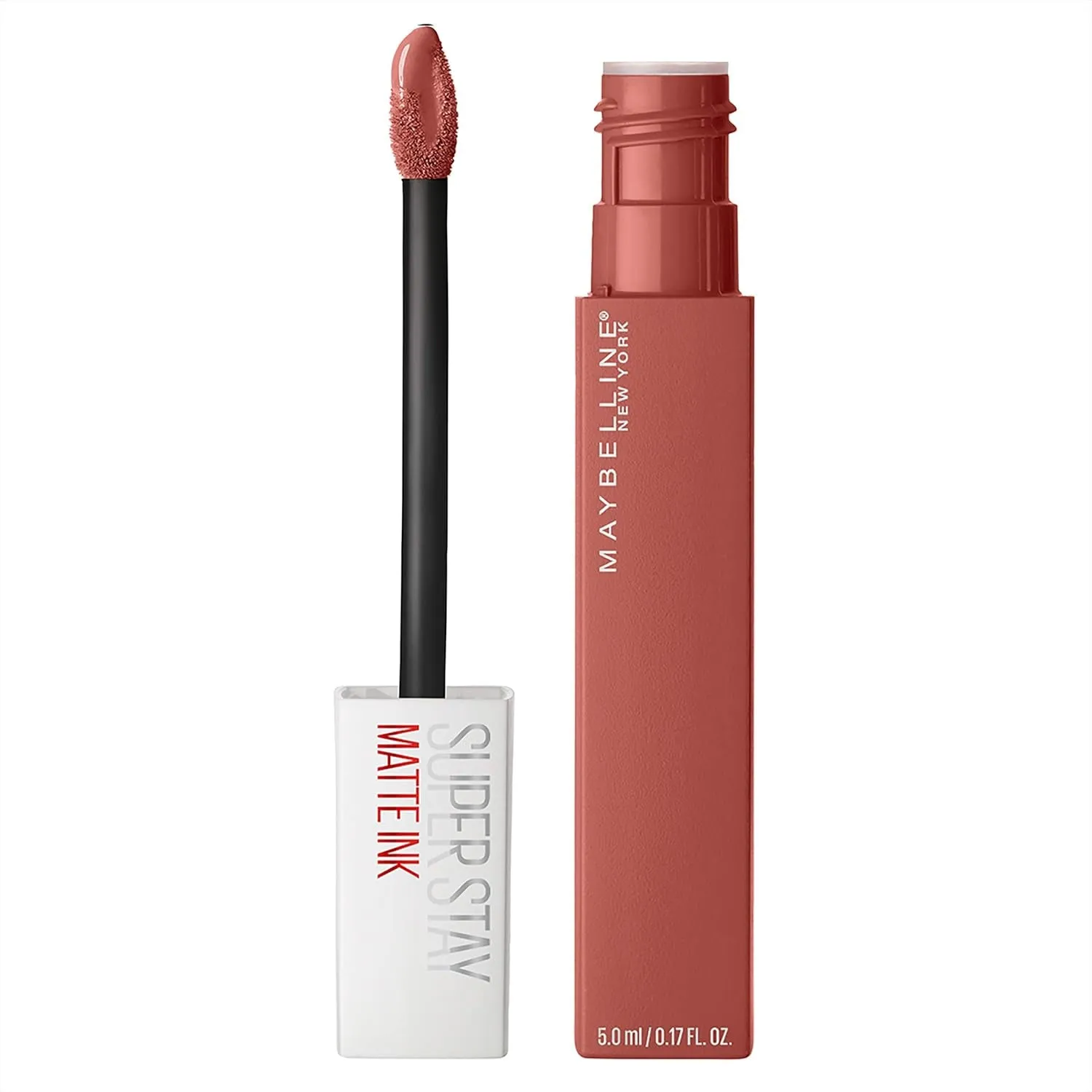 Super Stay Matte Ink Liquid Lipstick Makeup, Long Lasting High Impact Color, up to 16H Wear, Seductress, Light Rosey Nude, 1 Count