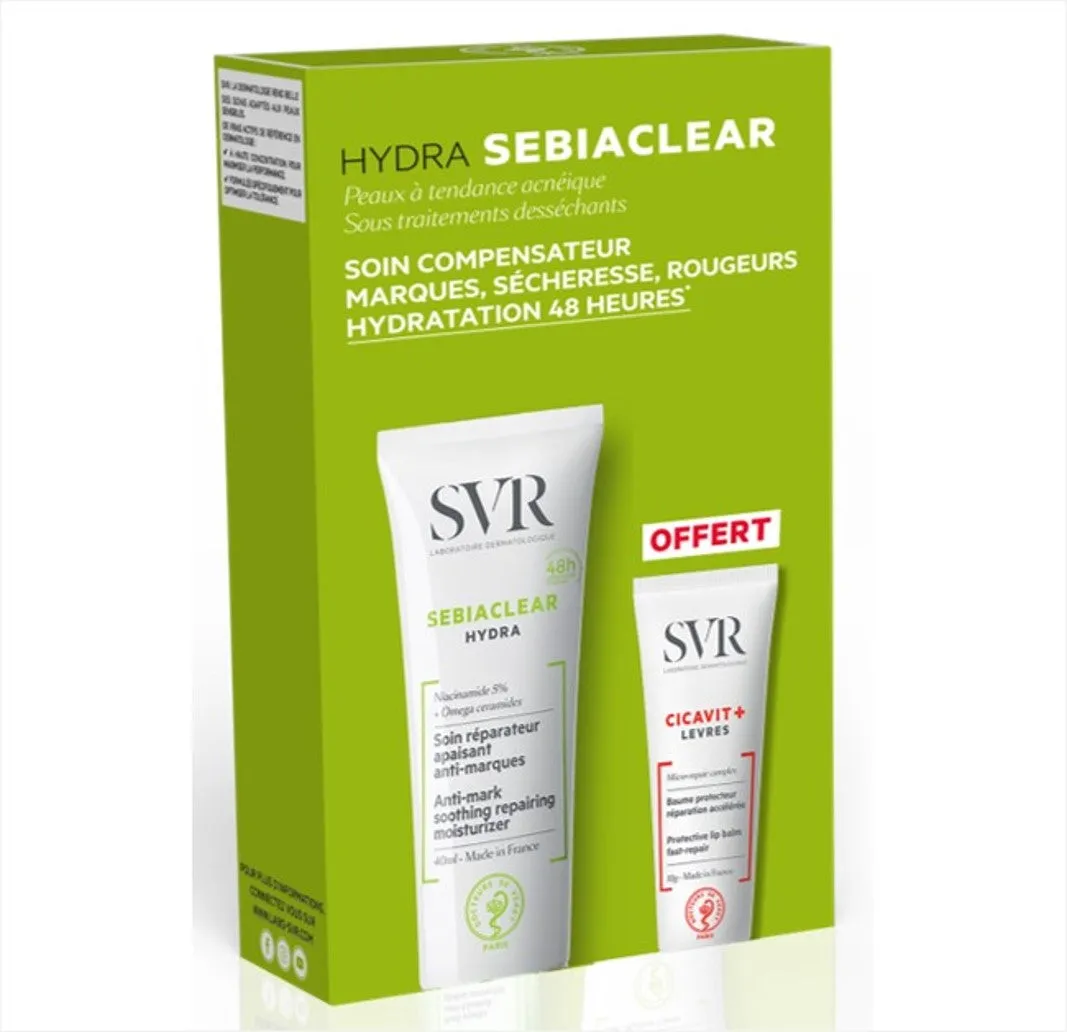 SVR Sebiaclear Hydra 40ml   SVR Cicavit  Lip Balm 10g