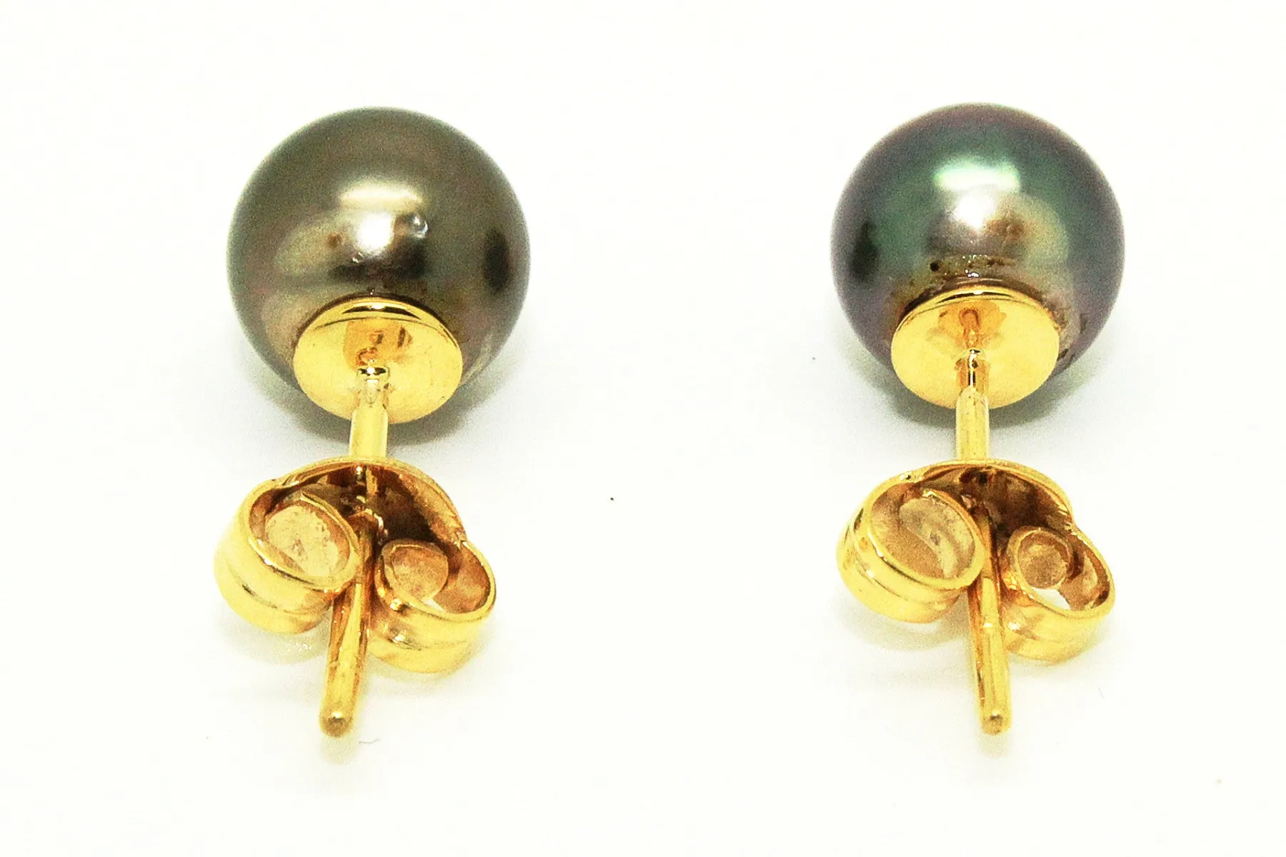 Tahitian Black Pearl Earring-ad No. 1137