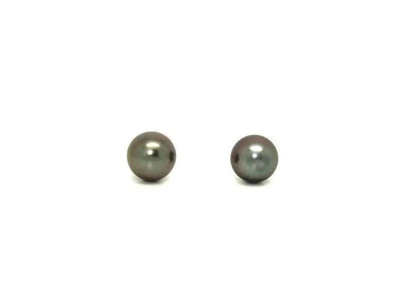 Tahitian Black Pearl Earring-ad No. 1137
