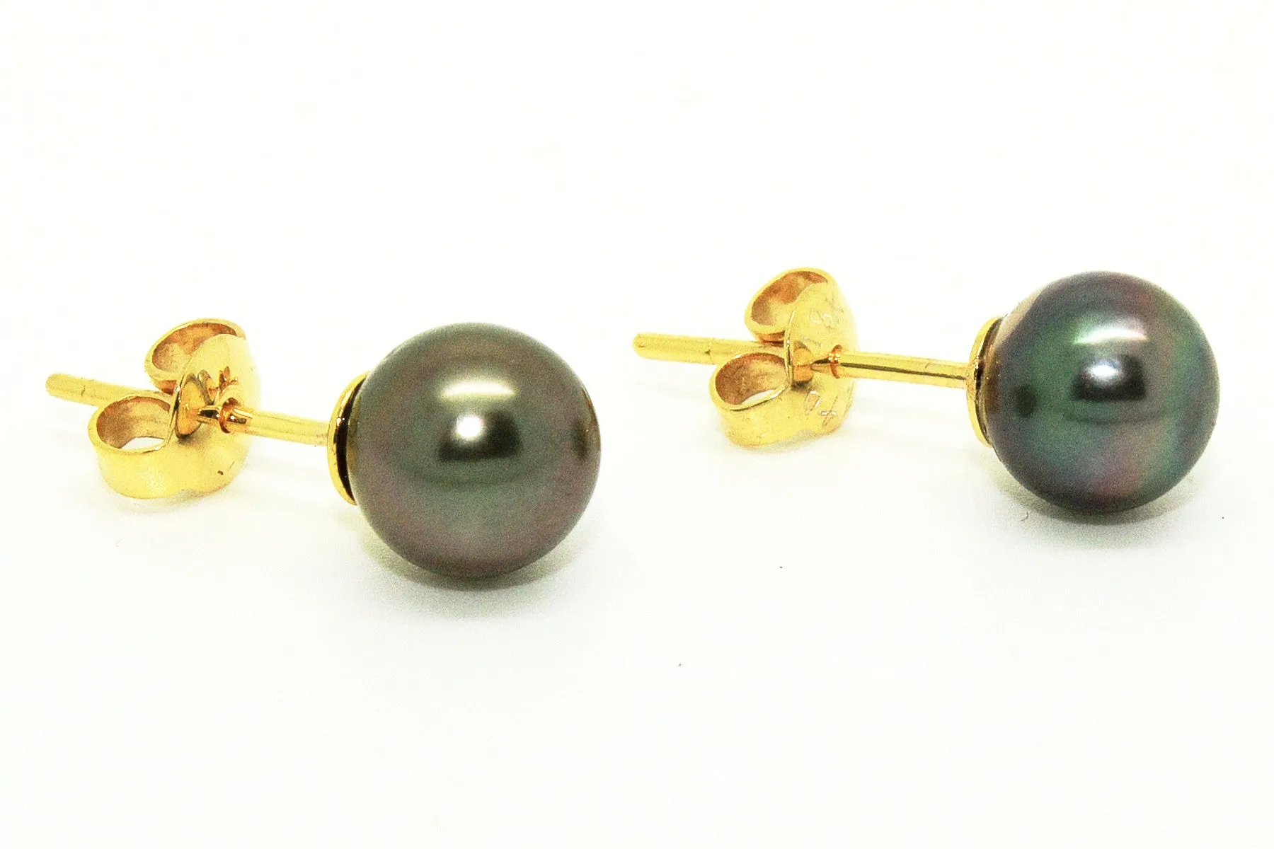 Tahitian Black Pearl Earring-ad No. 1137