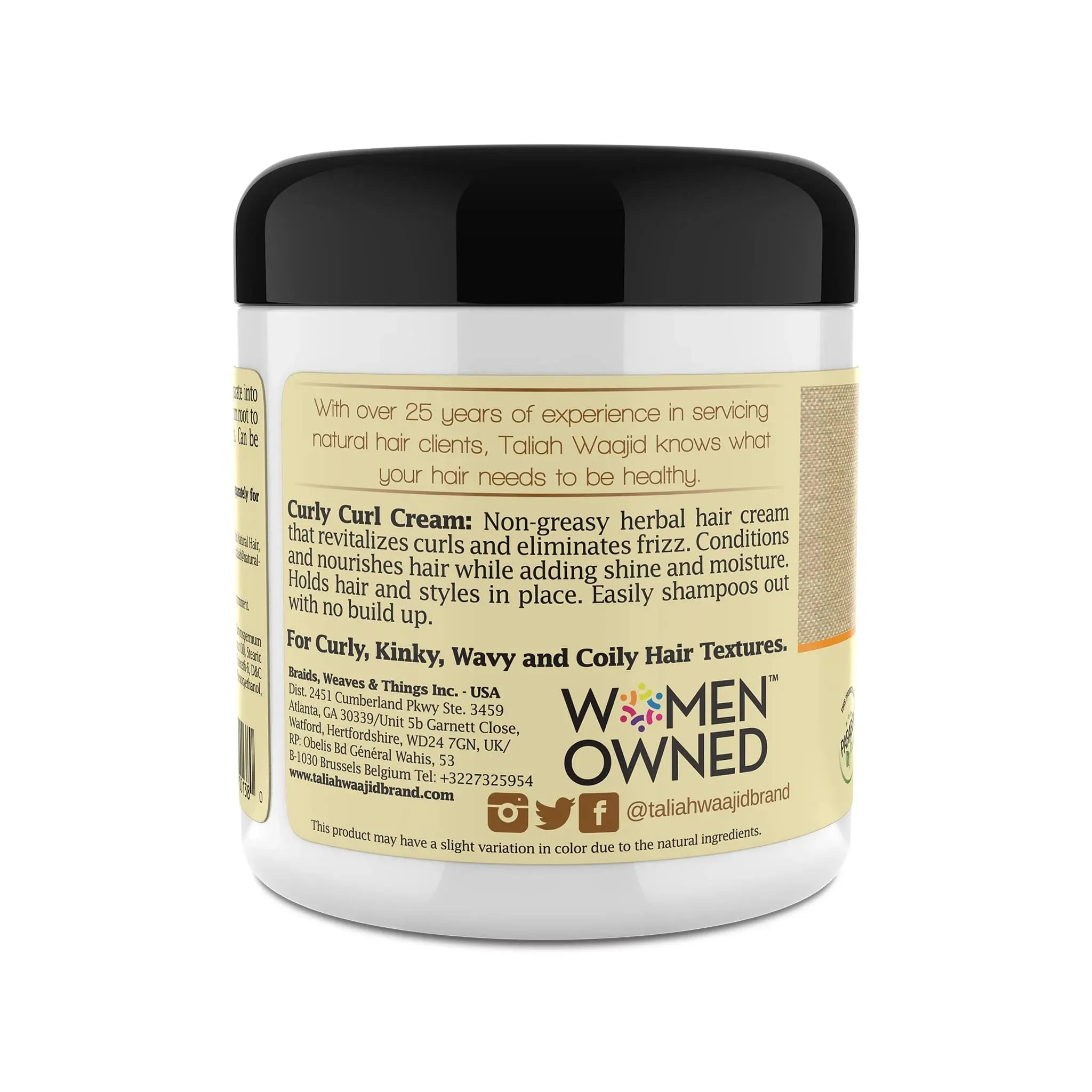 Taliah Waajid Curls, Waves & Naturals Curly Curl Cream 6oz