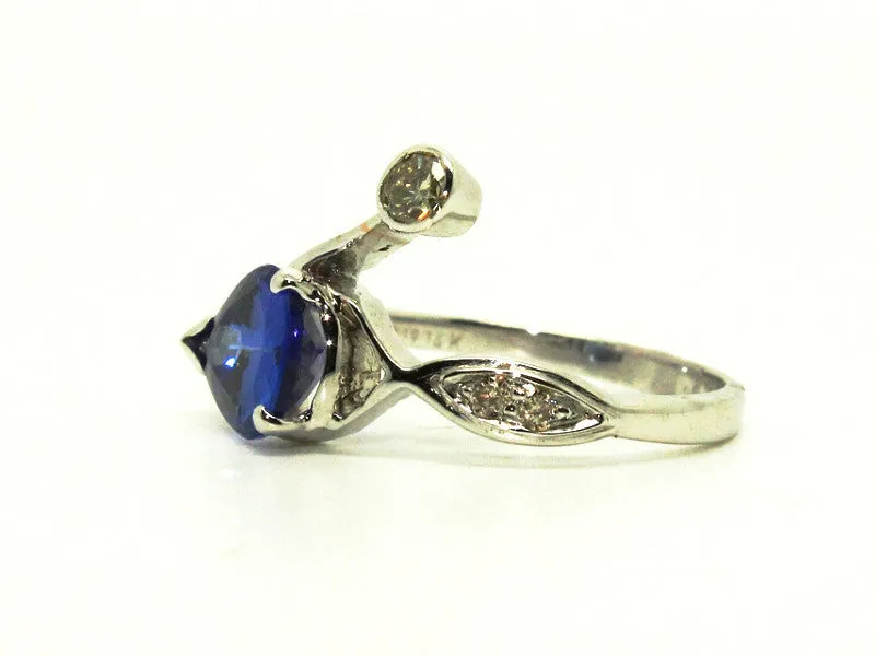 Tanzanite And Diamond Snake Ring Ad No.1130