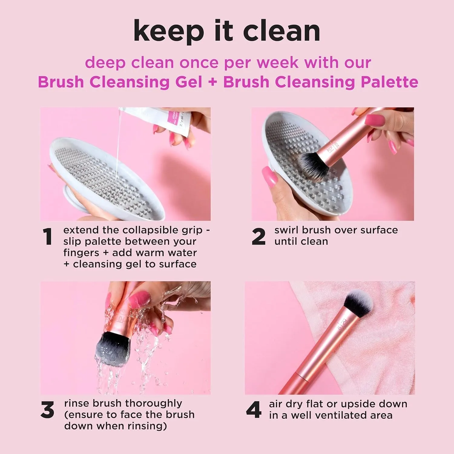 Tapered Cheek Makeup Brush, for Blush, Highlighter, Loose, or Pressed Powder, Blush Brush with Synthetic Bristles, Precise Makeup Application, Aluminum Handle, Cruelty Free, 1 Count