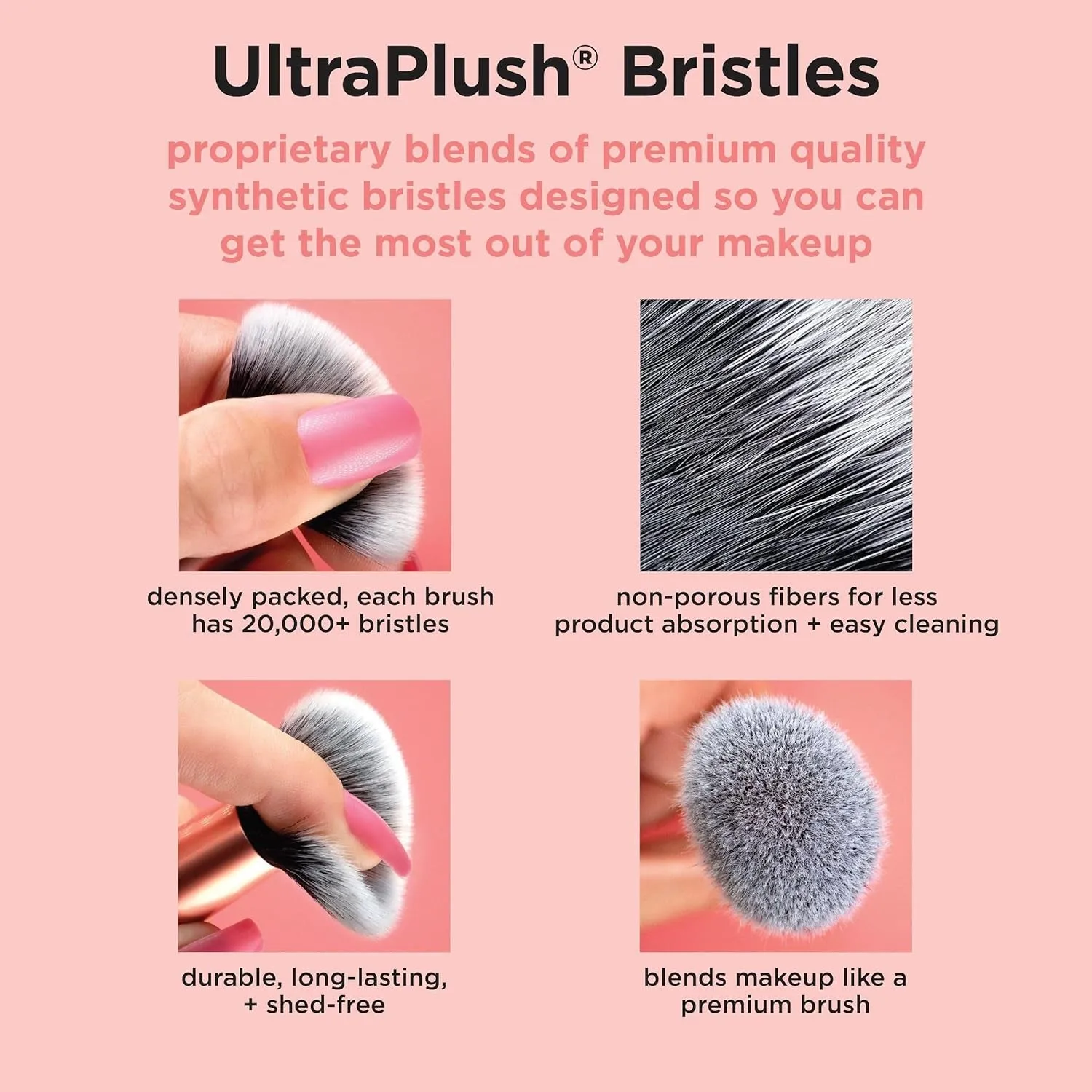 Tapered Cheek Makeup Brush, for Blush, Highlighter, Loose, or Pressed Powder, Blush Brush with Synthetic Bristles, Precise Makeup Application, Aluminum Handle, Cruelty Free, 1 Count