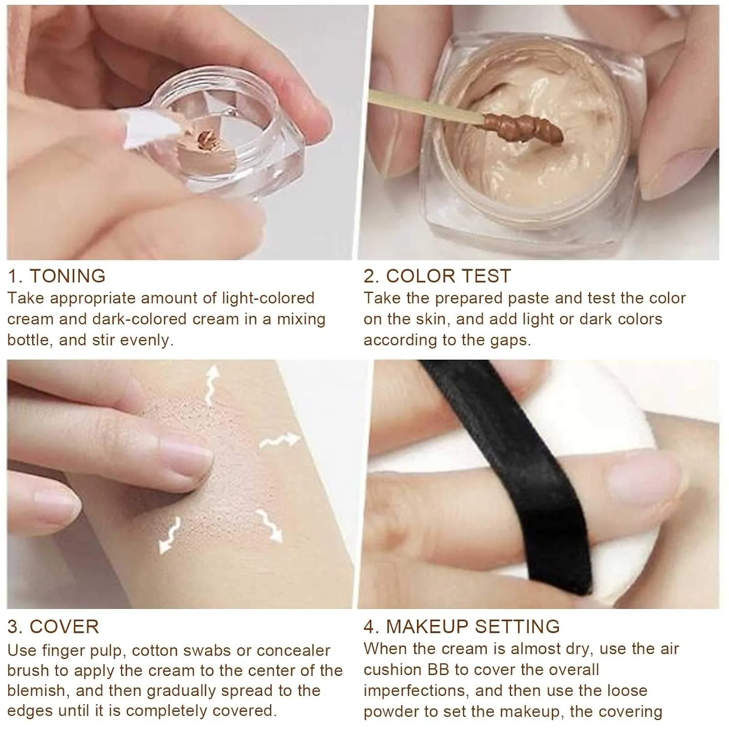 Tattoo Cover Up, Skin Concealer Waterproof Tattoo Concealer Makeup Body Birthmark Scar Spots Cover Cream for Men Women on Body