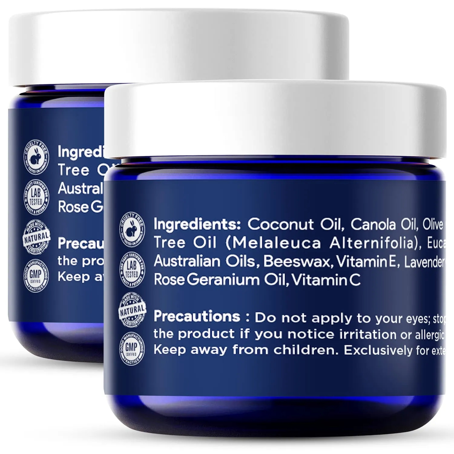 Tea Tree Oil Foot Balm - Foot Moisturizer for Dry Cracked Feet - Instantly Hydrates & Soothes Irritated Skin & Athletes Foot - Best Foot Care for Women and Men - Made in USA 2PK
