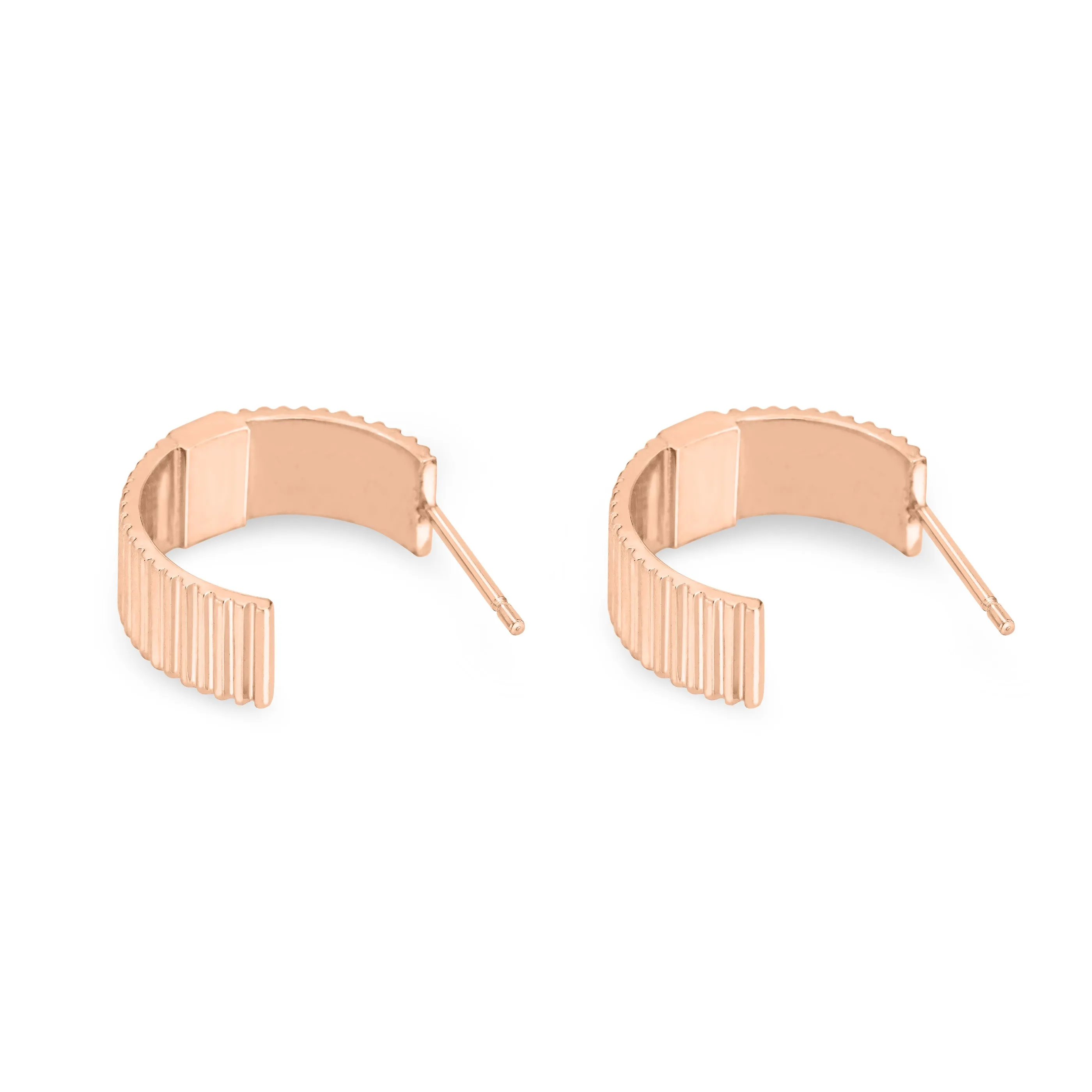 Tessa Open Hoop Cremation Earrings in 14K Rose Gold