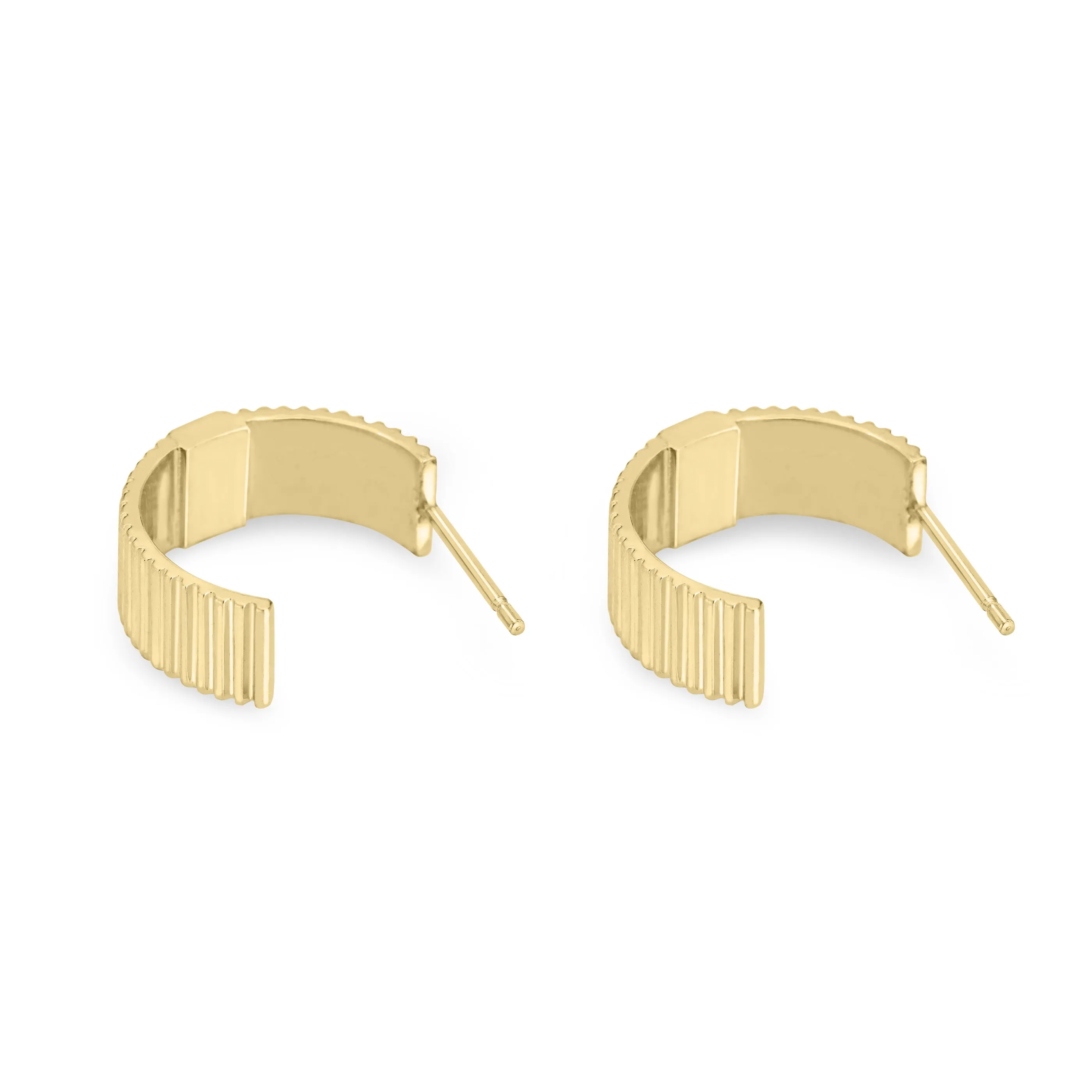 Tessa Open Hoop Cremation Earrings in 14K Yellow Gold