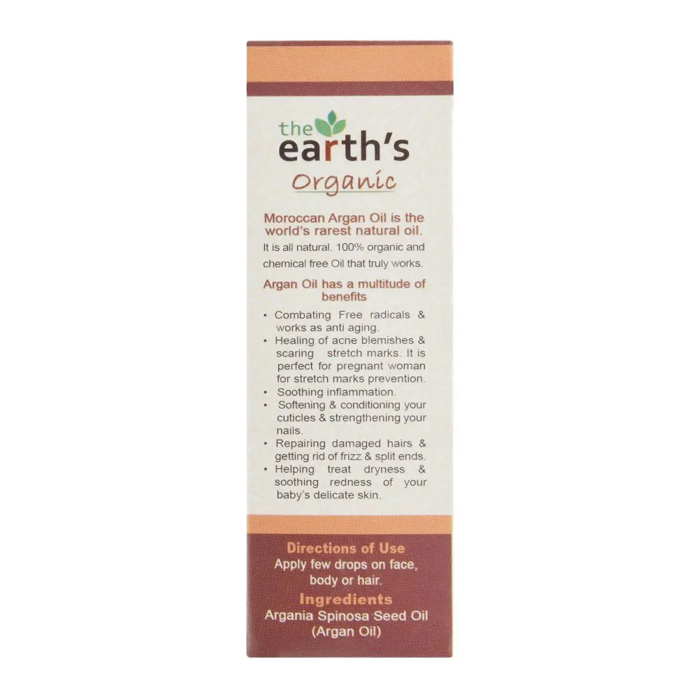 The Earth's Organic Moroccan Multi-Purpose Argan Oil, 40ml