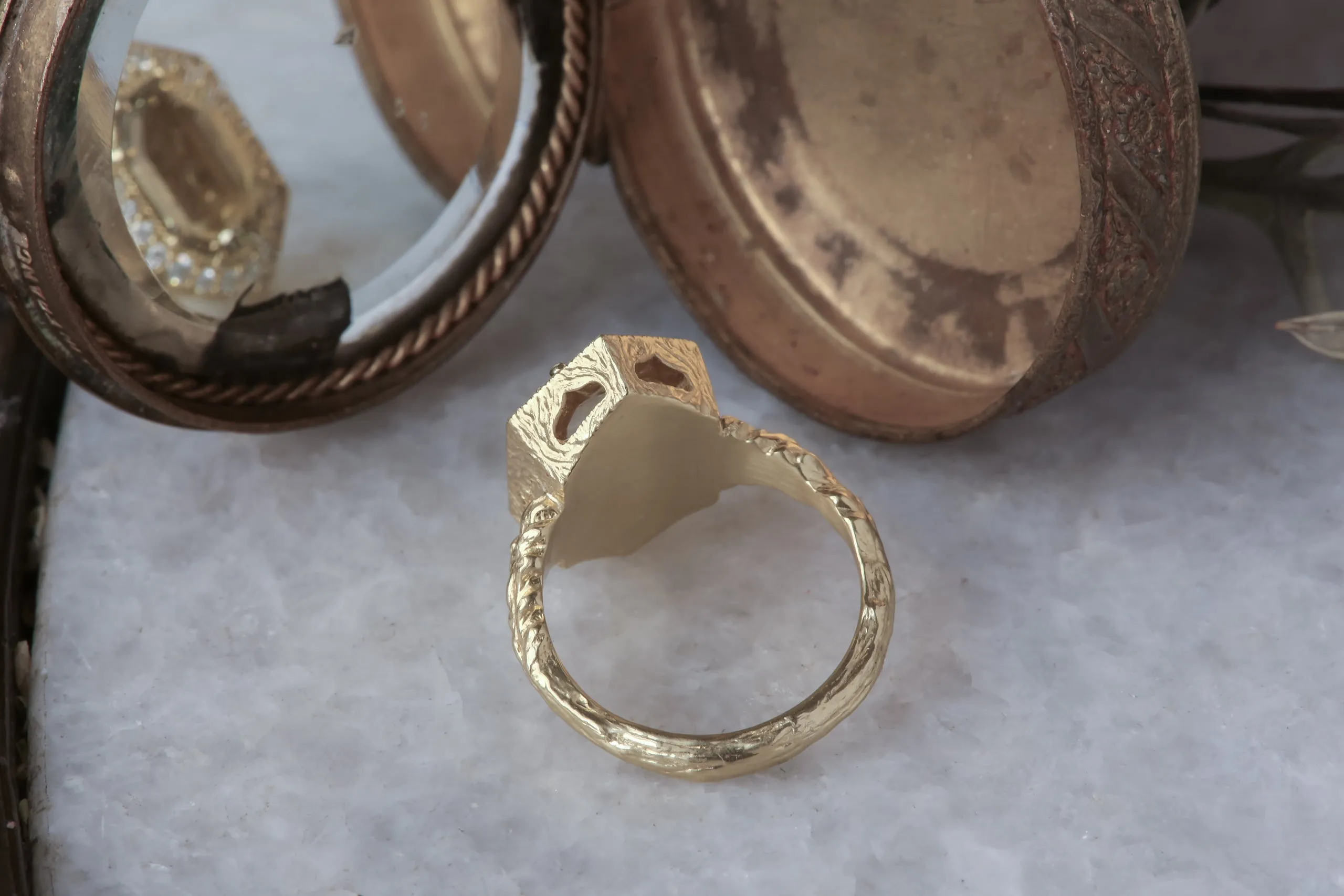 The Illuminated No. 1 Ring in Natural Portrait Cut Diamond - Ready to Ship