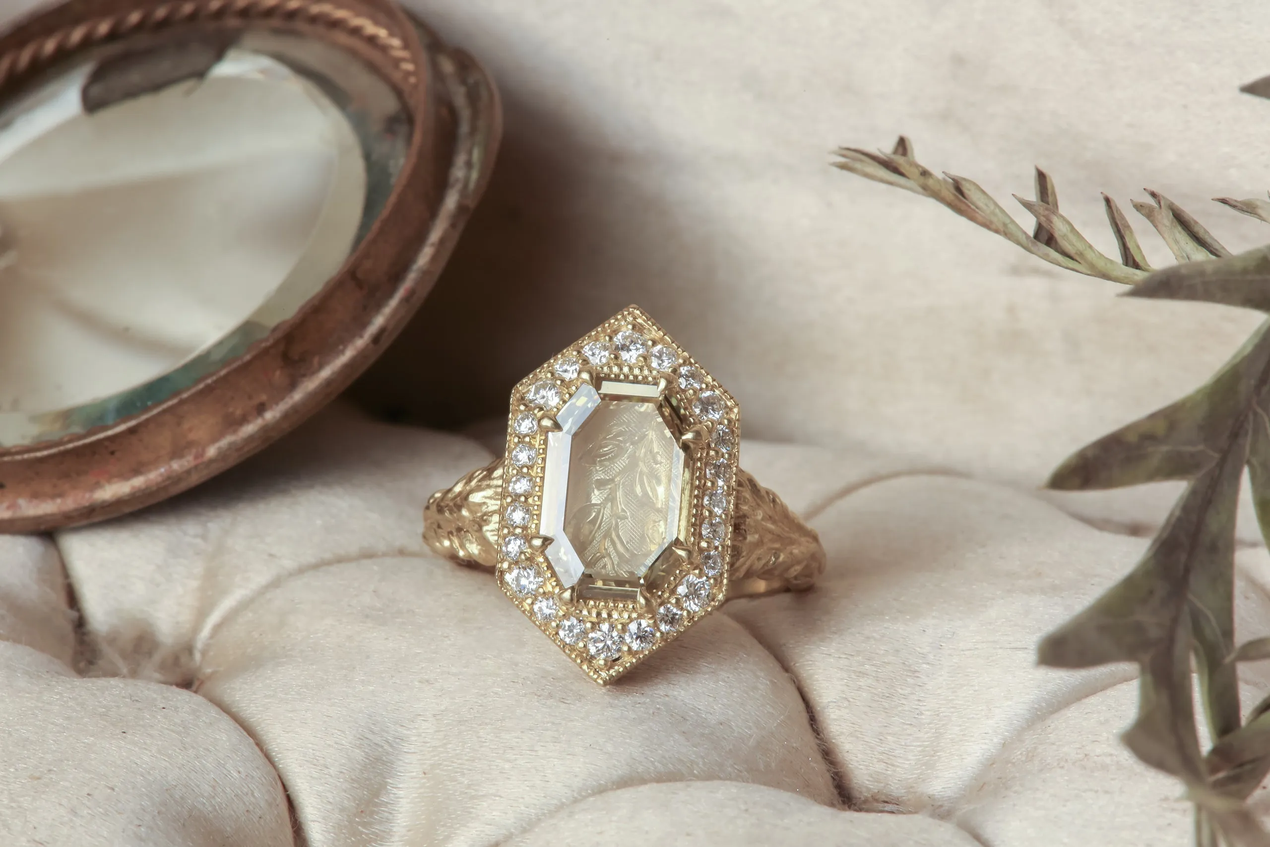 The Illuminated No. 1 Ring in Natural Portrait Cut Diamond - Ready to Ship