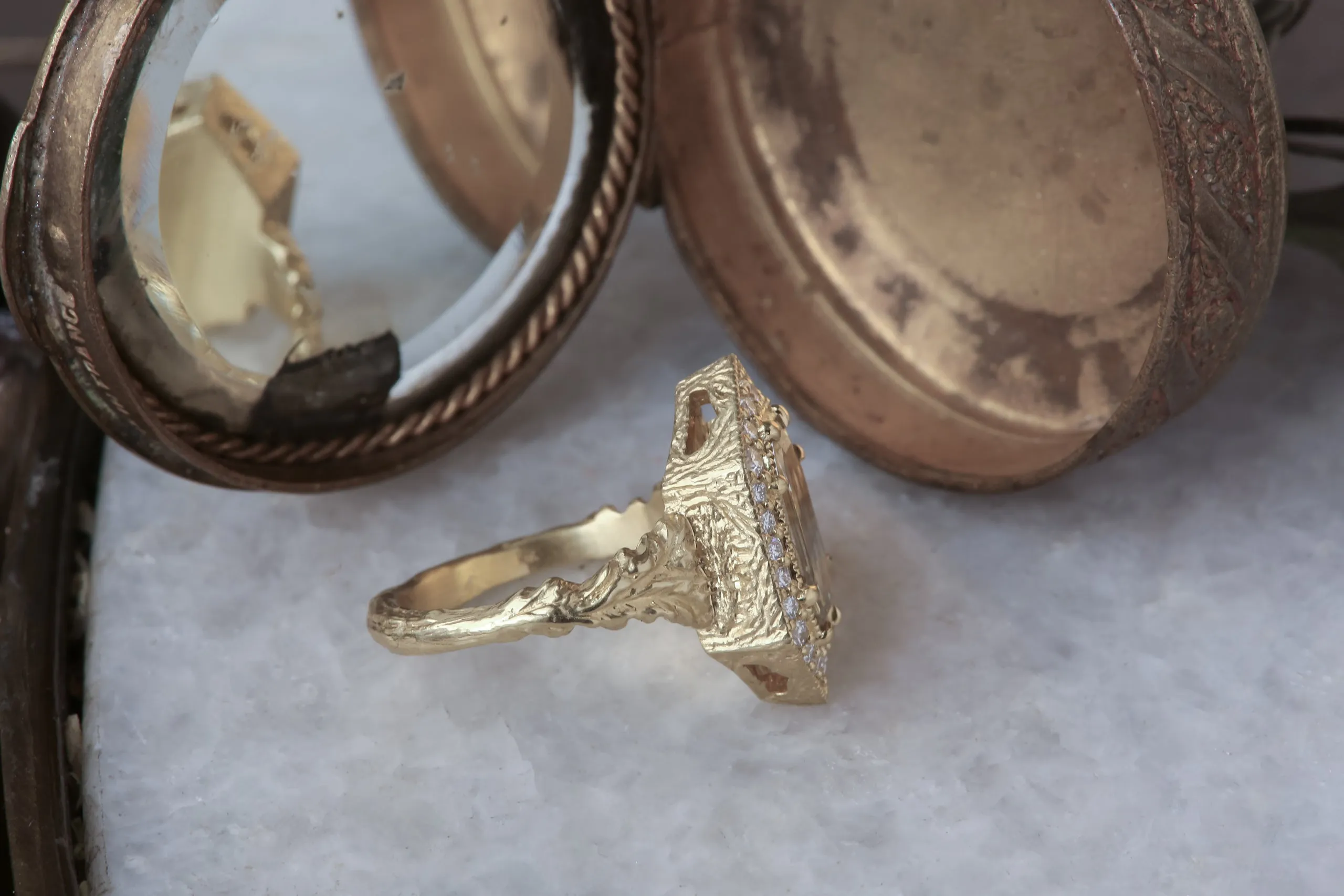 The Illuminated No. 1 Ring in Natural Portrait Cut Diamond - Ready to Ship