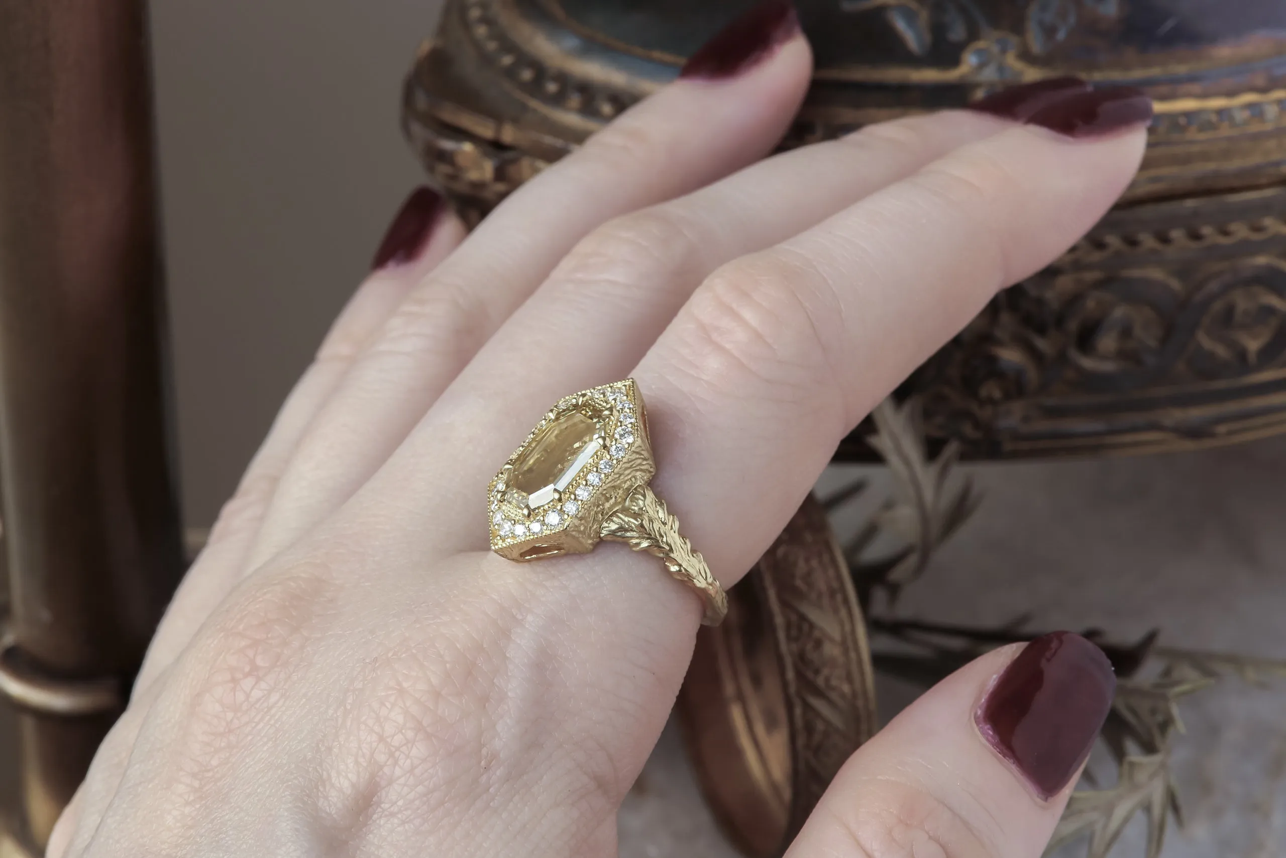 The Illuminated No. 1 Ring in Natural Portrait Cut Diamond - Ready to Ship