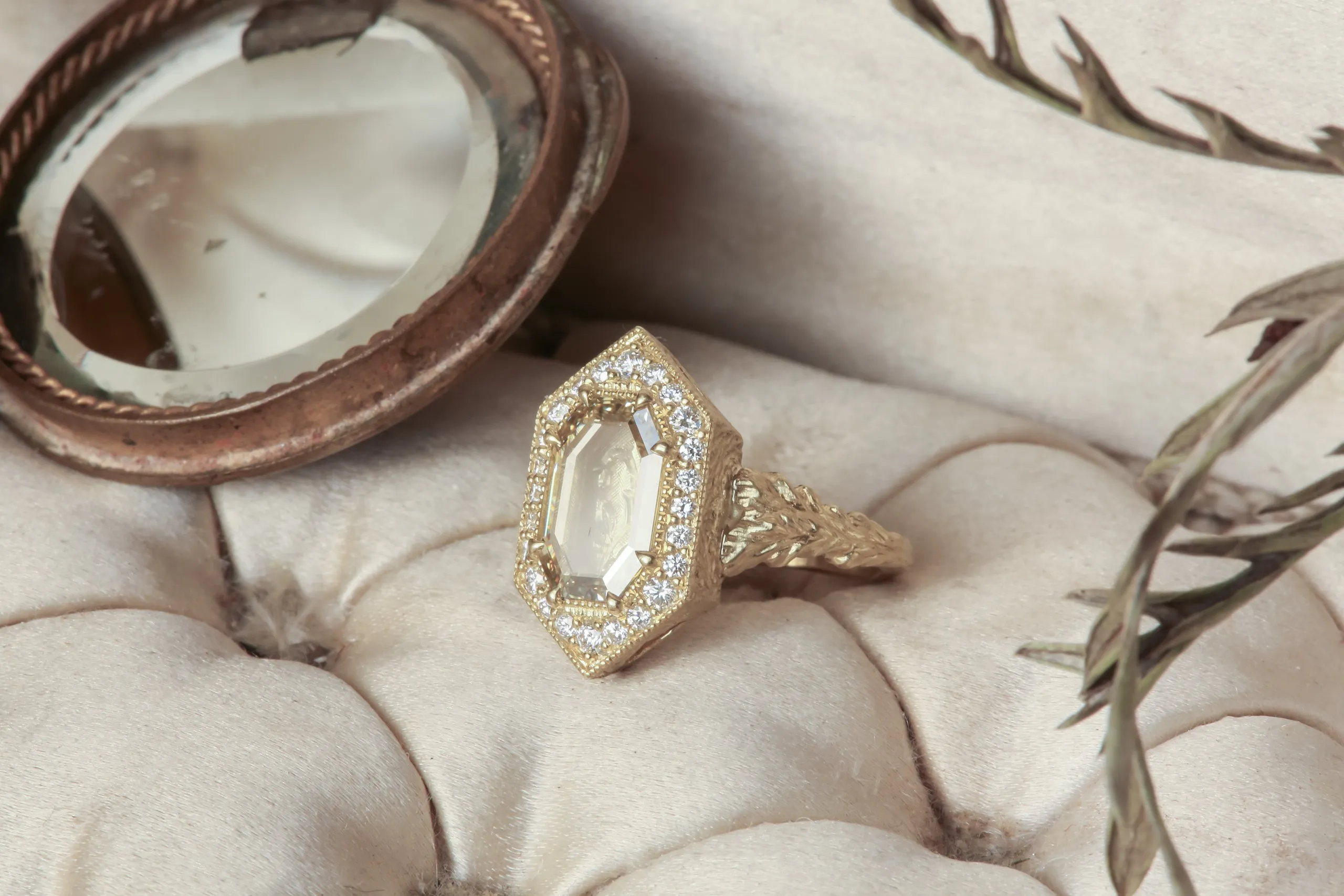 The Illuminated No. 1 Ring in Natural Portrait Cut Diamond - Ready to Ship