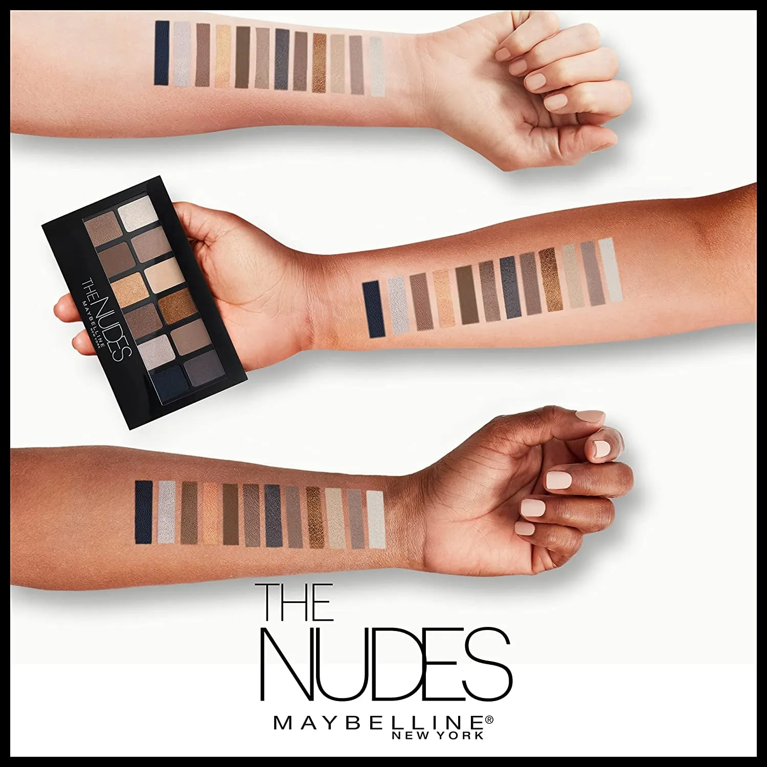 the Nudes Eyeshadow Palette Makeup, 12 Pigmented Matte & Shimmer Shades, Blendable Powder, 1 Count