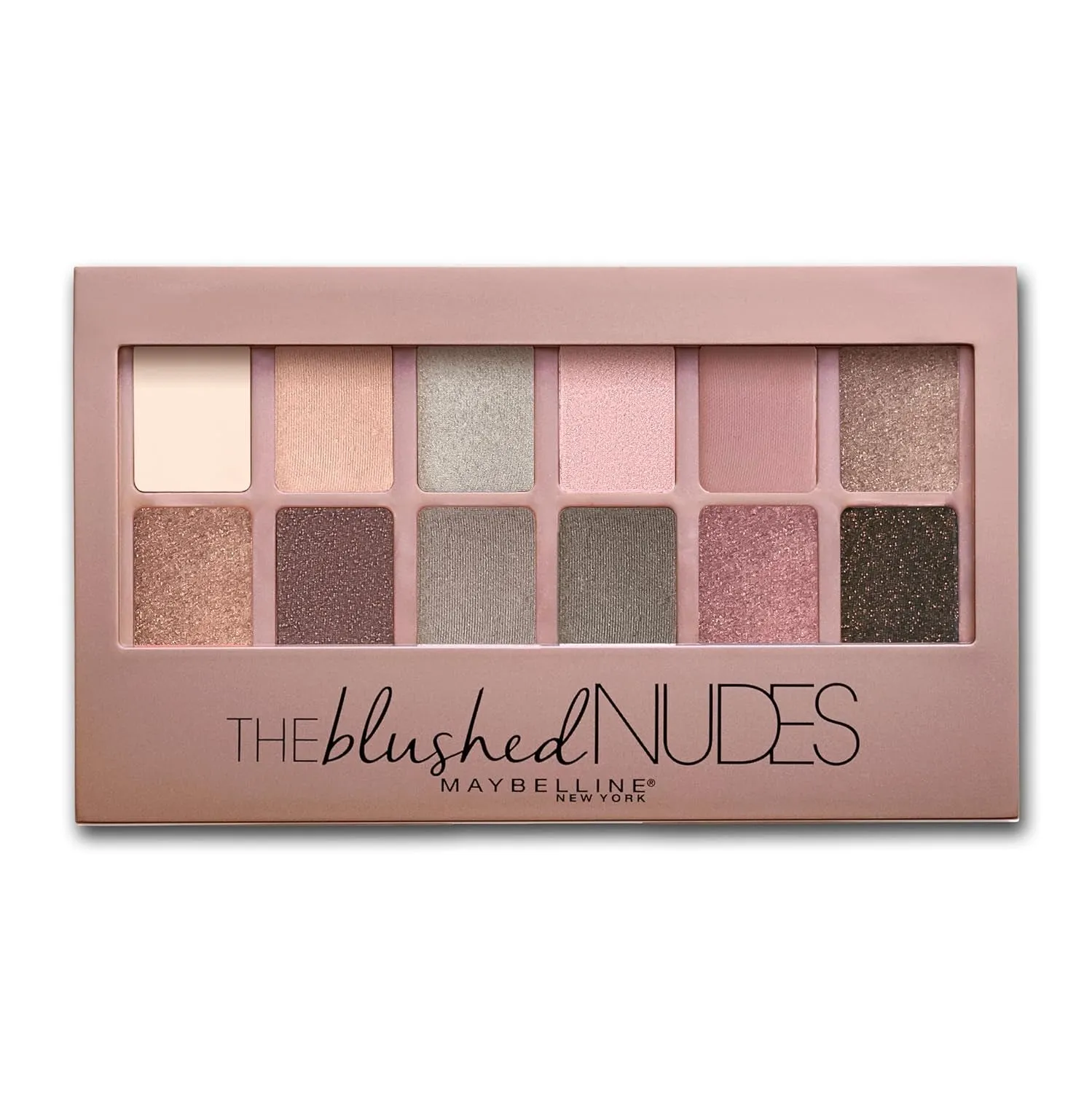 the Nudes Eyeshadow Palette Makeup, 12 Pigmented Matte & Shimmer Shades, Blendable Powder, 1 Count