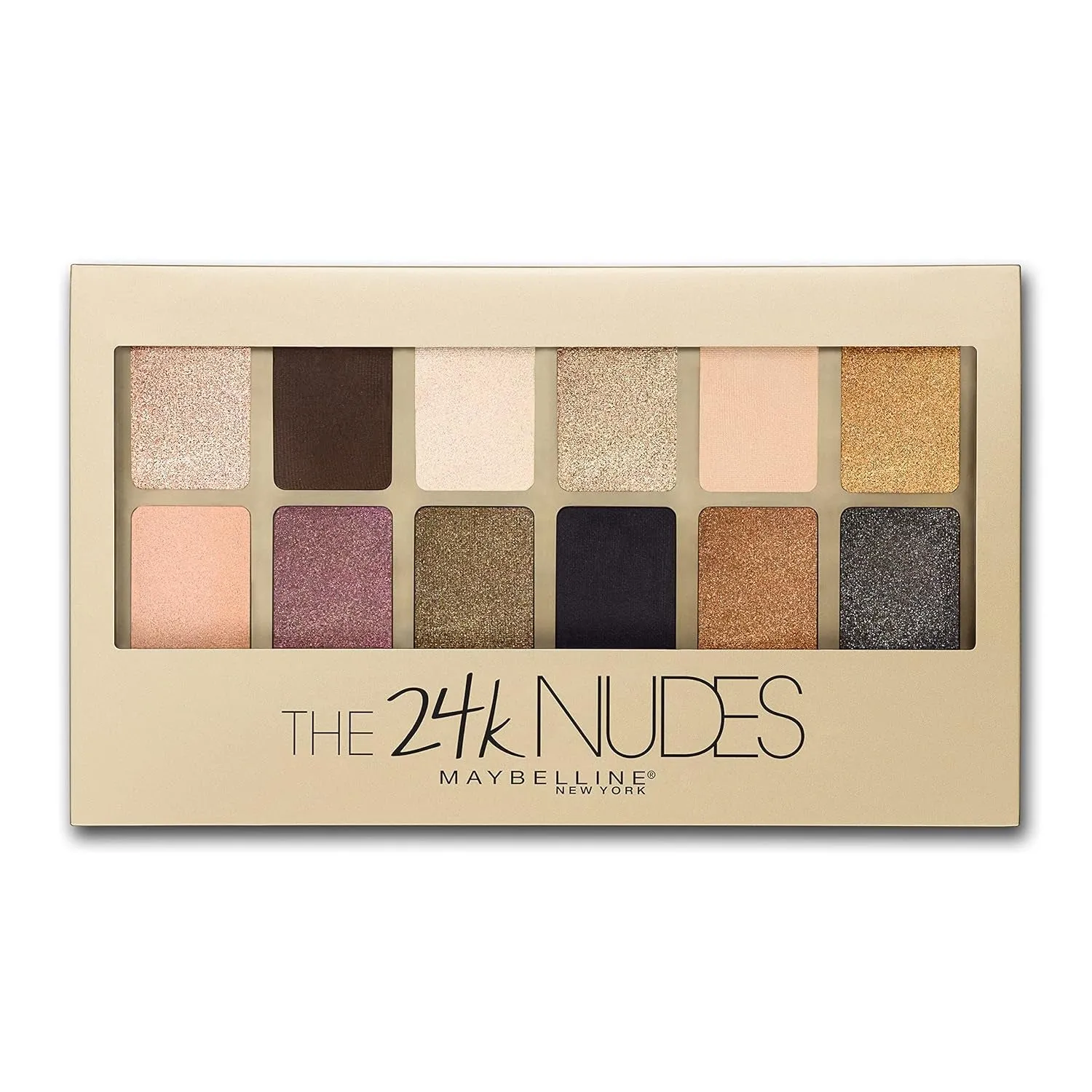 the Nudes Eyeshadow Palette Makeup, 12 Pigmented Matte & Shimmer Shades, Blendable Powder, 1 Count