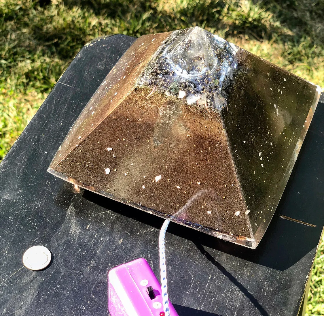 The "Jumbo Giza Equalizer" - Pulsed Radionics Orgone Pyramid, 6x6” Base