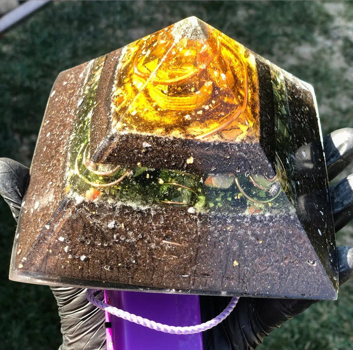 The "Jumbo Giza Equalizer" - Pulsed Radionics Orgone Pyramid, 6x6” Base