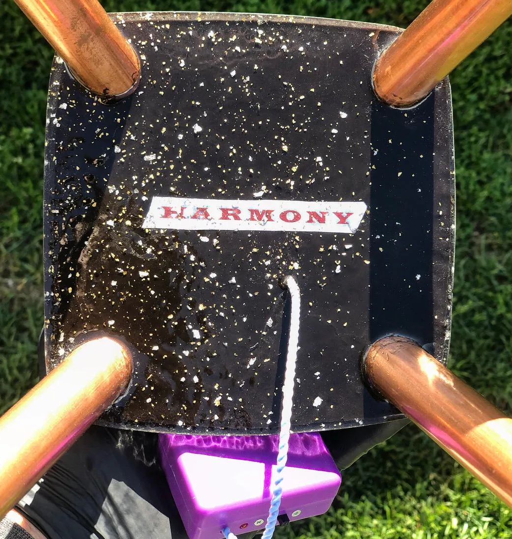 The "Nubian Chakra Equalizer Mini-Chembuster" - 6 lbs, 8 Sided Radionics Orgone Pyramid w/ Tensor Ring & Earth Pipes for grounding
