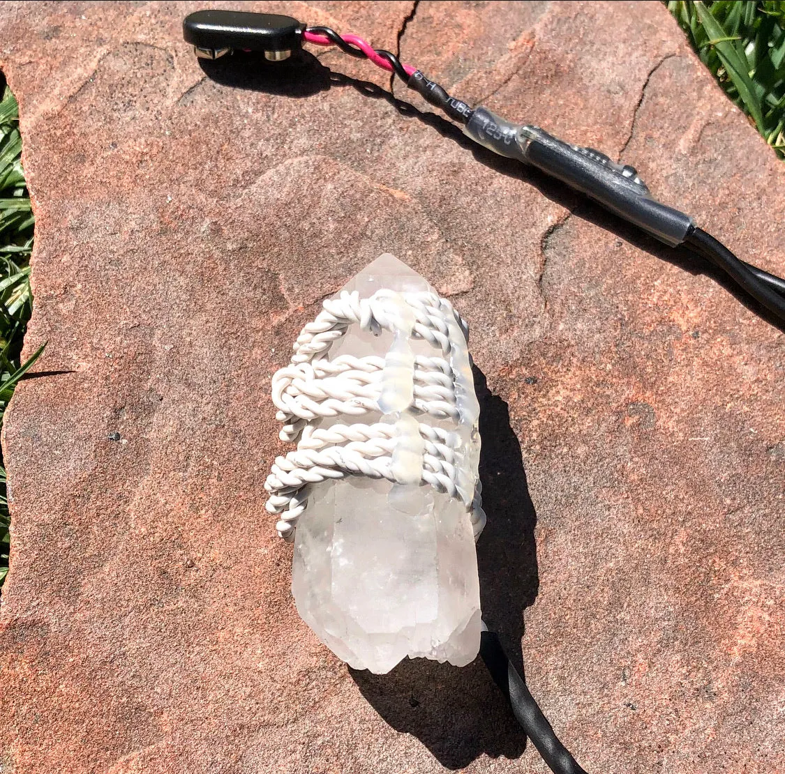 The "Nubian Chakra Equalizer Mini-Chembuster" - 6 lbs, 8 Sided Radionics Orgone Pyramid w/ Tensor Ring & Earth Pipes for grounding
