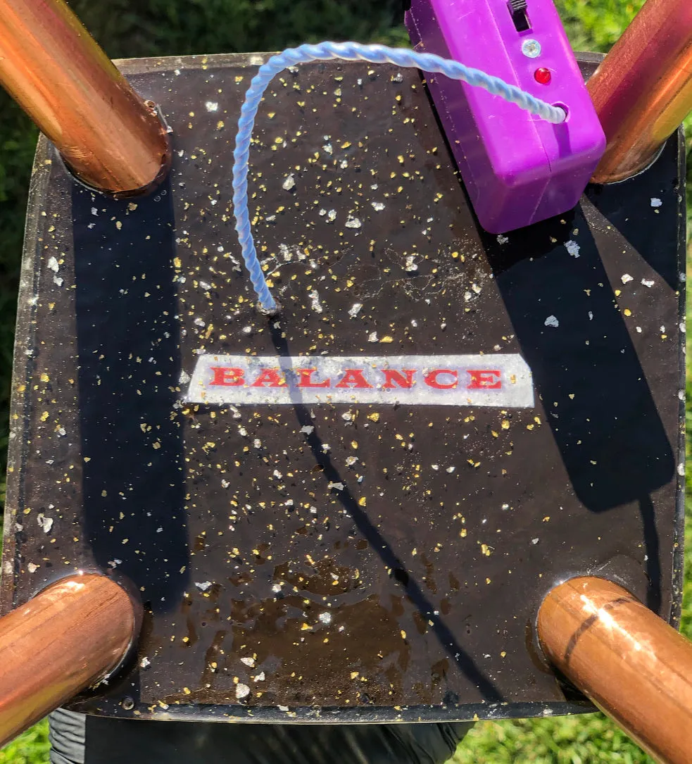 The "Nubian Chakra Equalizer Mini-Chembuster" - 6 lbs, 8 Sided Radionics Orgone Pyramid w/ Tensor Ring & Earth Pipes for grounding