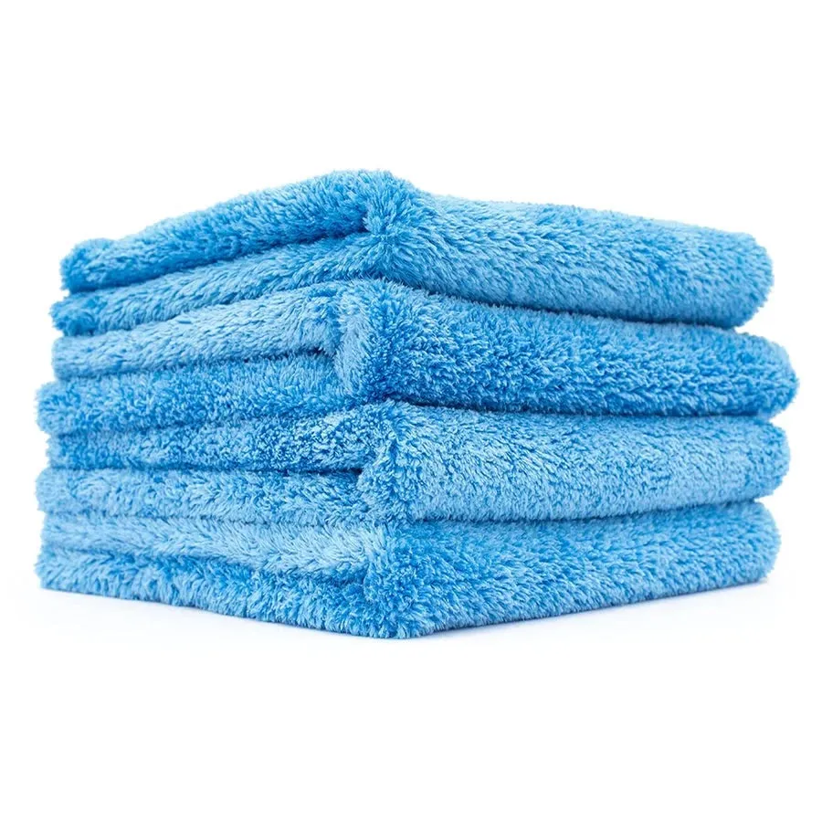 The Rag Company Eagle Edgeless Blue 500 GSM Microfiber Towel 16" x 16" 4 Pack