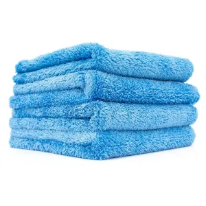 The Rag Company Eagle Edgeless Blue 500 GSM Microfiber Towel 16" x 16" 4 Pack